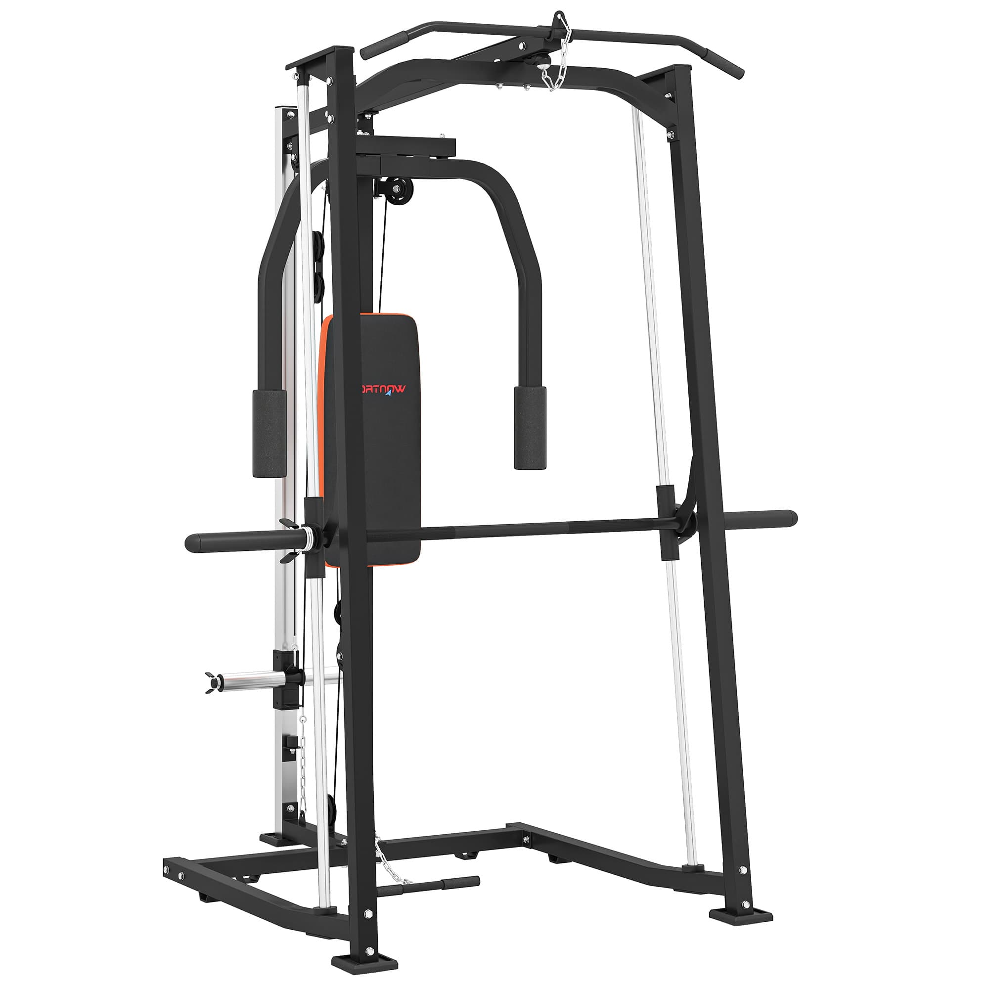SPORTNOW 3-in-1 Gym Station with Dual Cable Pulley System, Black | Aosom UK