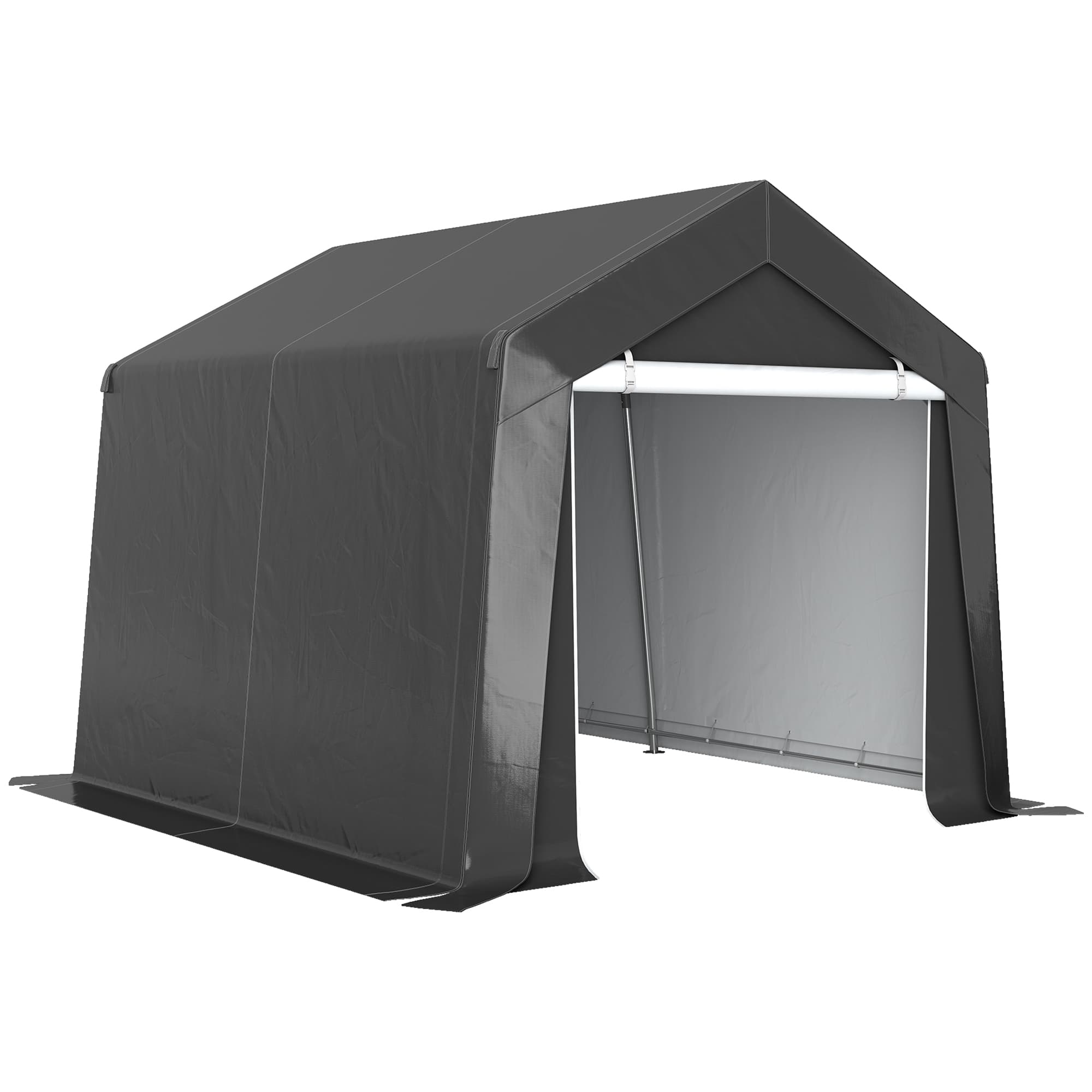 Outsunny 3 x 3(m) Waterproof Portable Shed, Garden Storage Tent with Ventilation Window, for Bike, Motorbike, Garden Tools