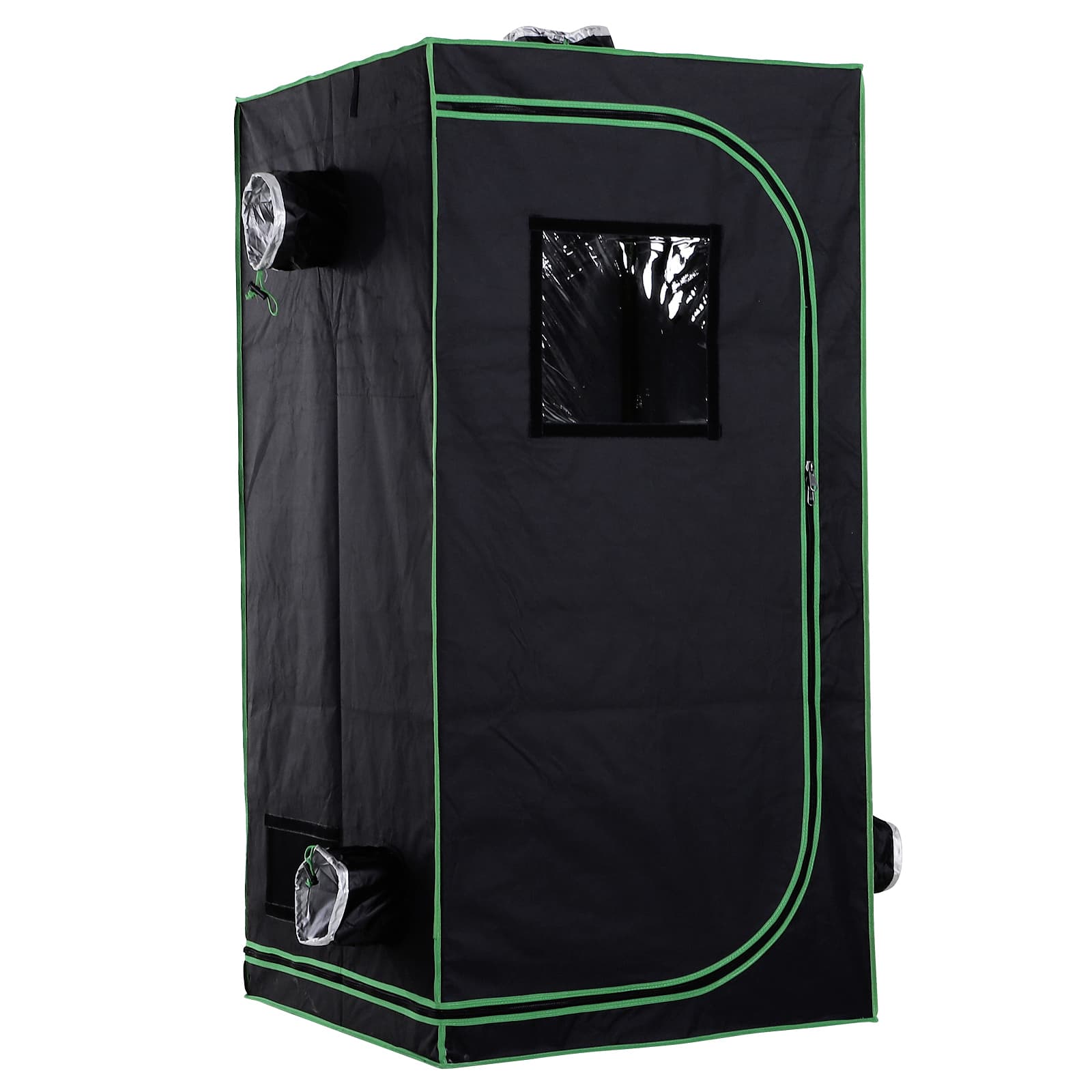 Outsunny Hydroponic Plant Grow Tent, 80L x 80W x 160Hcm-Black/Green | Aosom UK