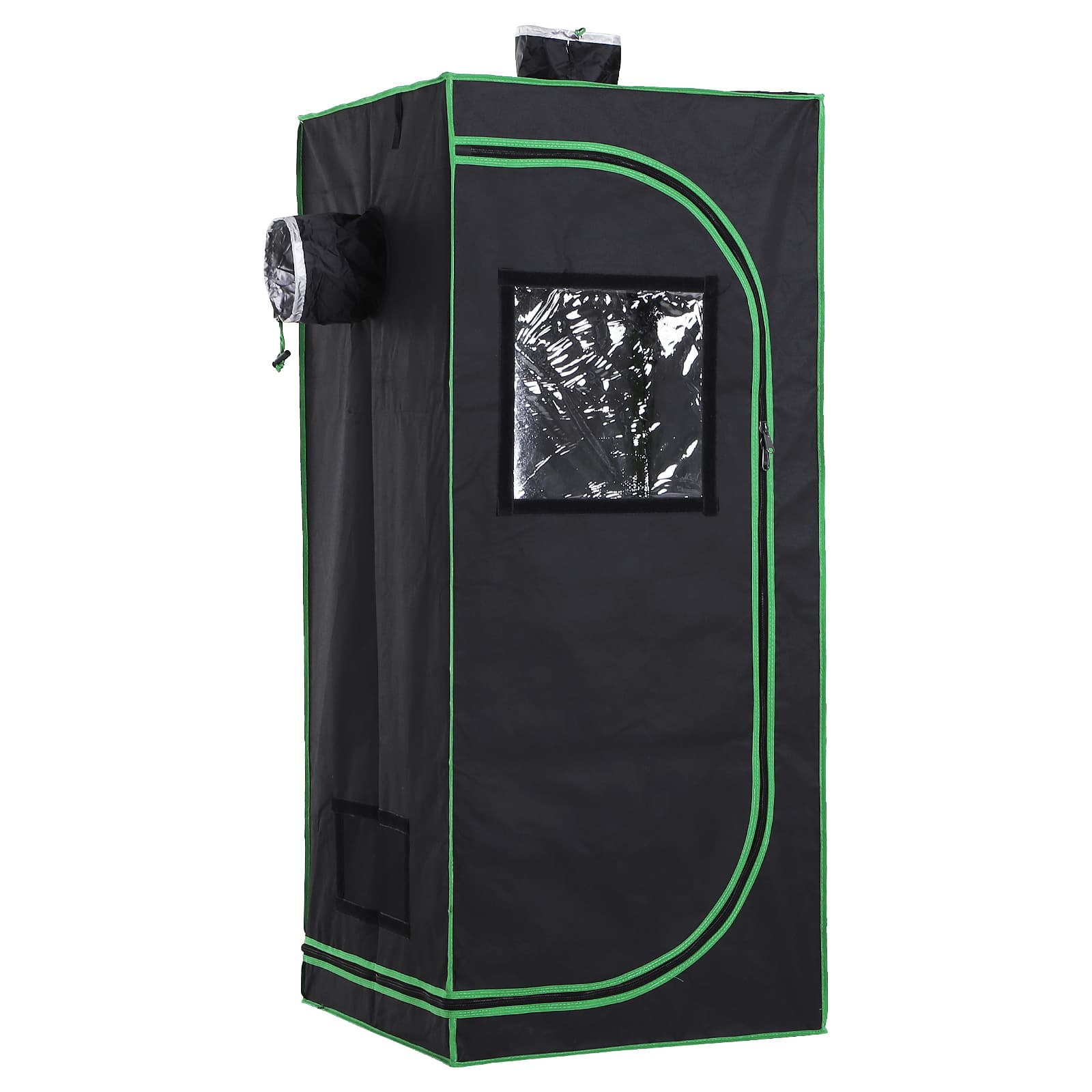Outsunny Grow Tent Kits Grow Tent Hydroponic Grow Tent 60 x 60 x 140cm with Detachable Waterproof Floor Tray | Aosom UK