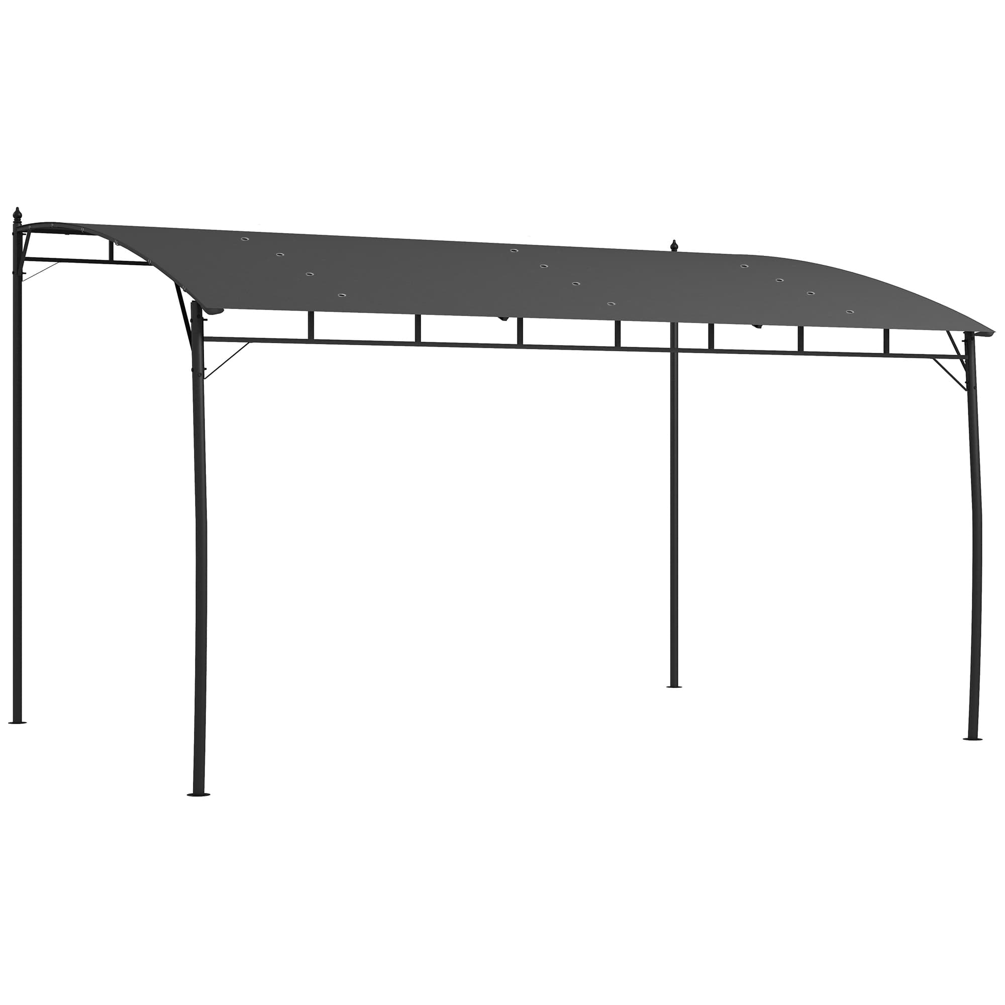 Outsunny 3 x 4m Outdoor Pergola Gazebo, Garden Sun Shade Shelter with Metal Frame, for Patio, Deck