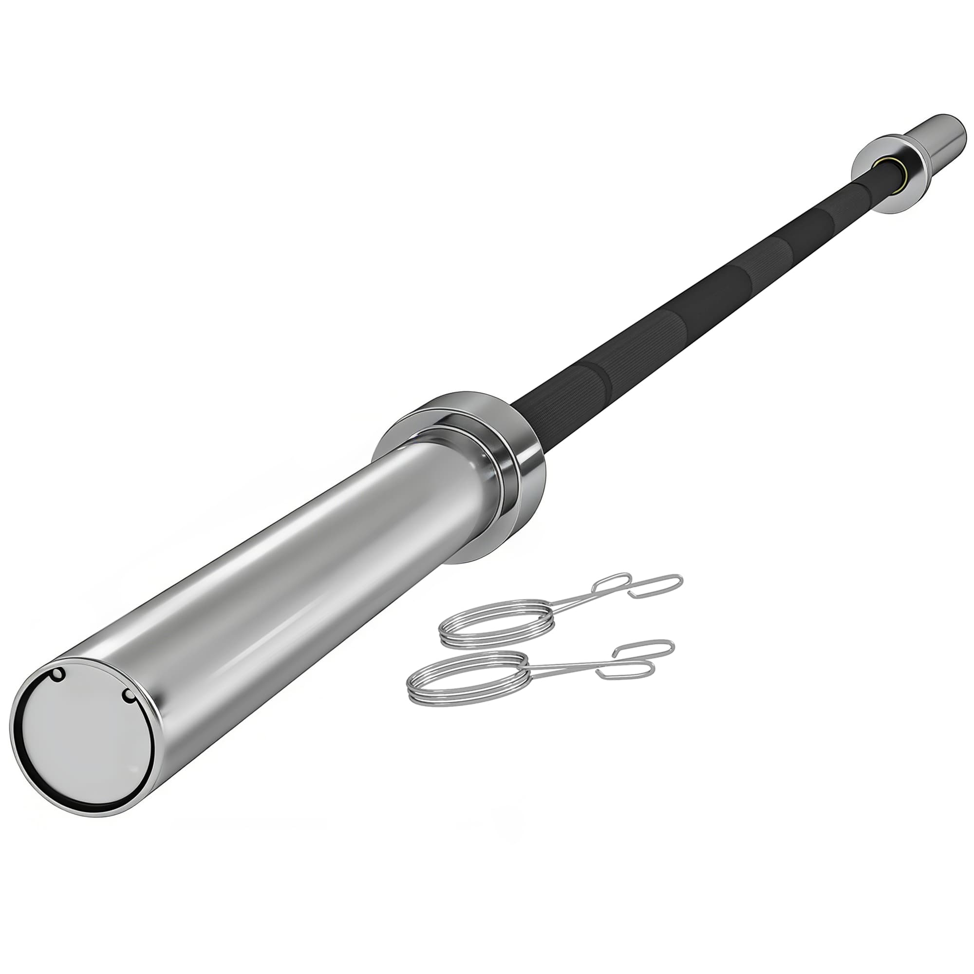 SPORTNOW Olympic Barbell: Home Gym Essential with Spring Collars, 210cm, 2"/5cm Plate Compatible | Aosom UK