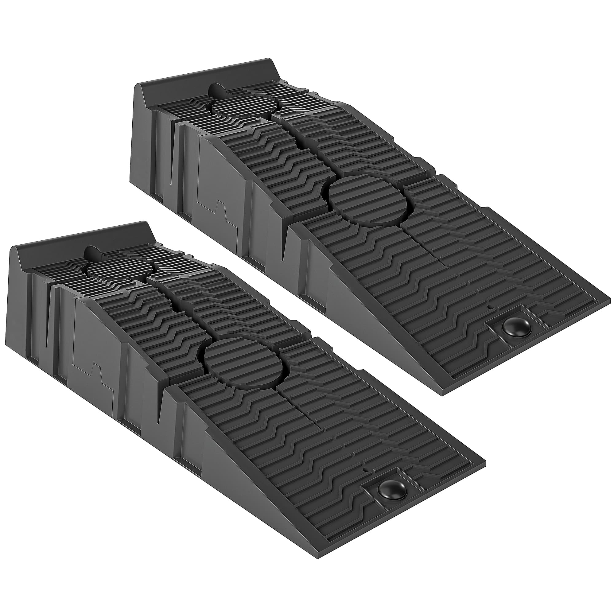 DURHAND 1 Pair Heavy Duty 5 Ton Plastic Garage Workshop Car Service Ramps Lifting Automotive Vehicle Portable Low Clearance | Aosom UK