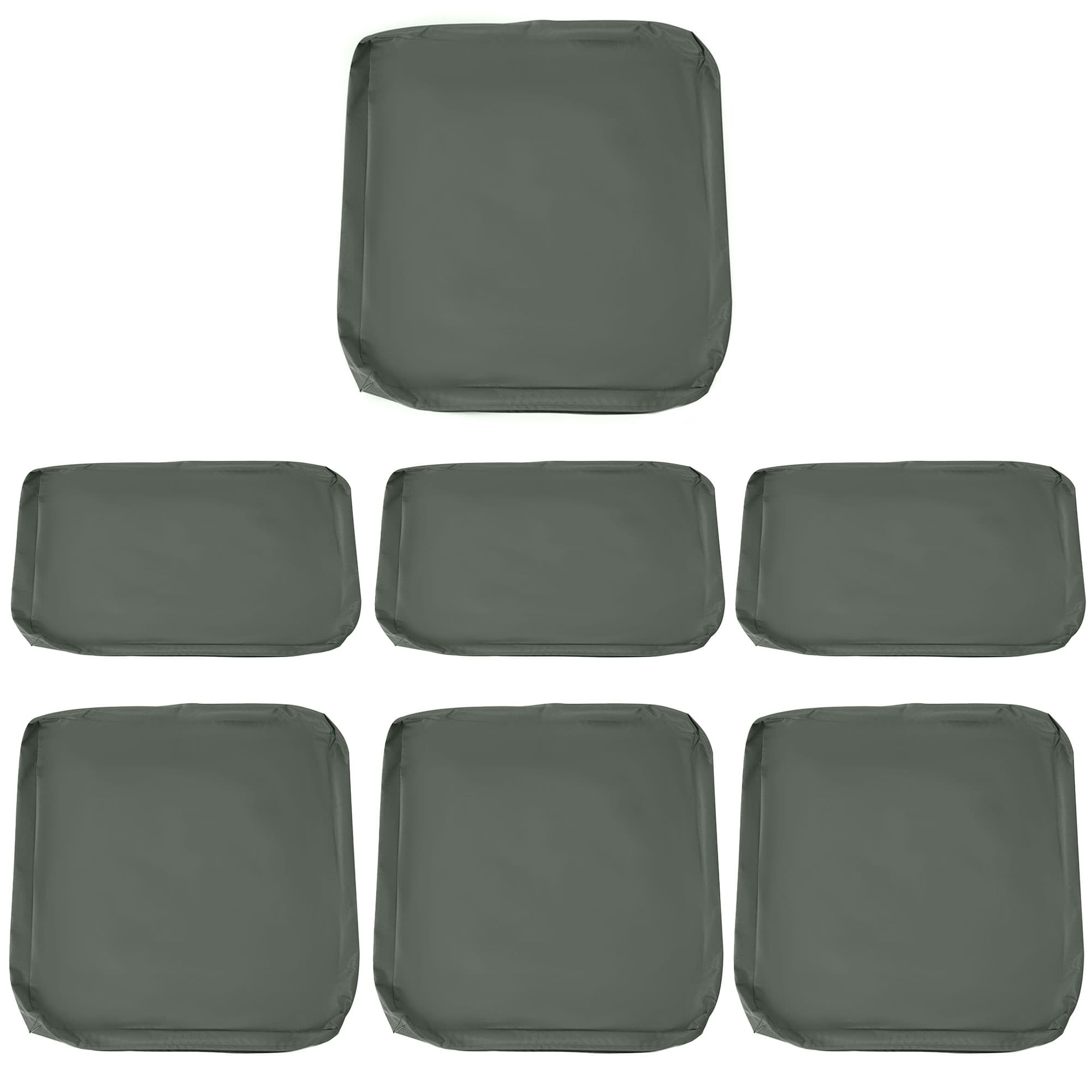 Outsunny Rattan Garden Wicker Patio Furniture Cushion Cover Sofa Cover Replacement - COVER ONLY, Grey | Aosom UK