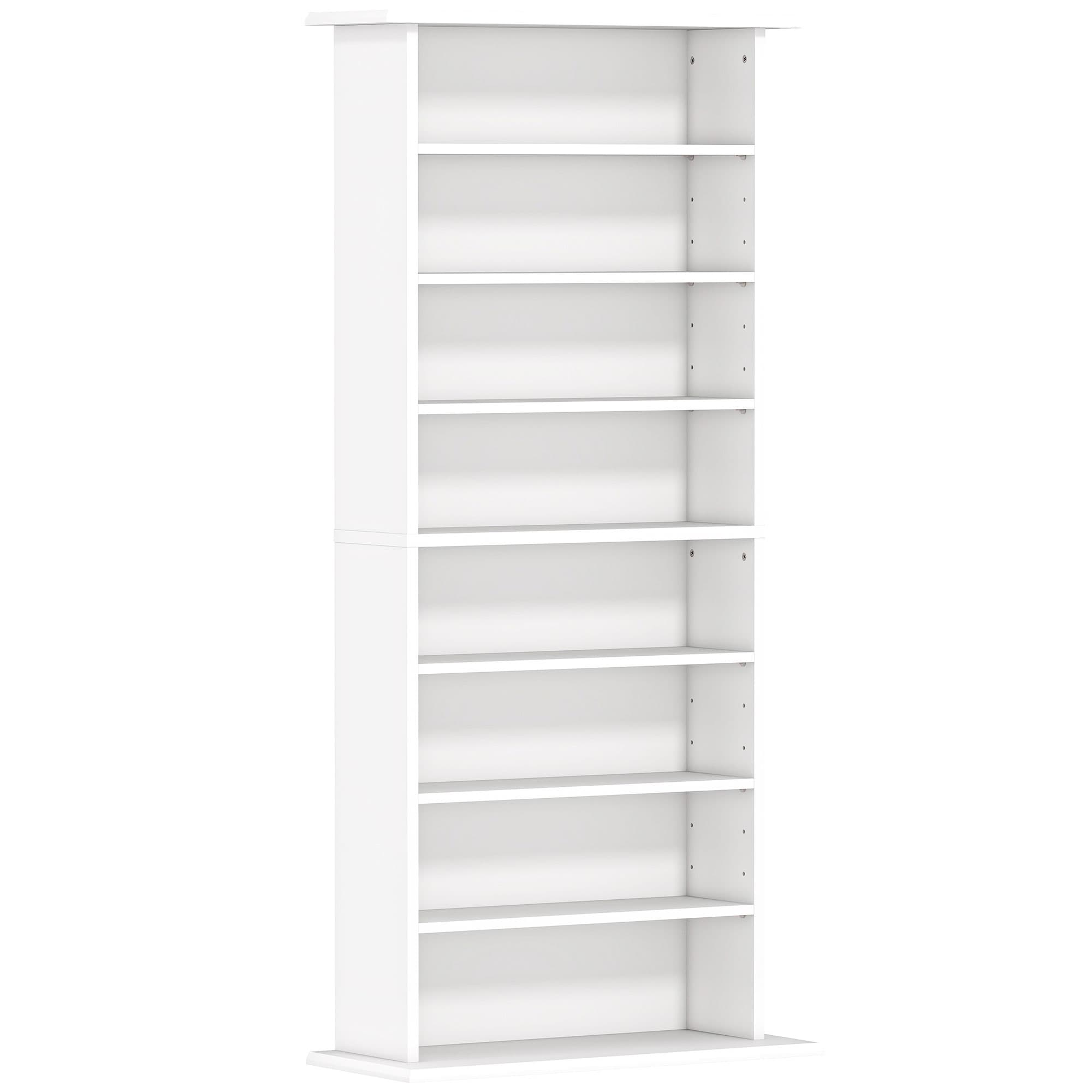 HOMCOM 360 CD/185 DVD/185 Blu-ray Storage Unit - White