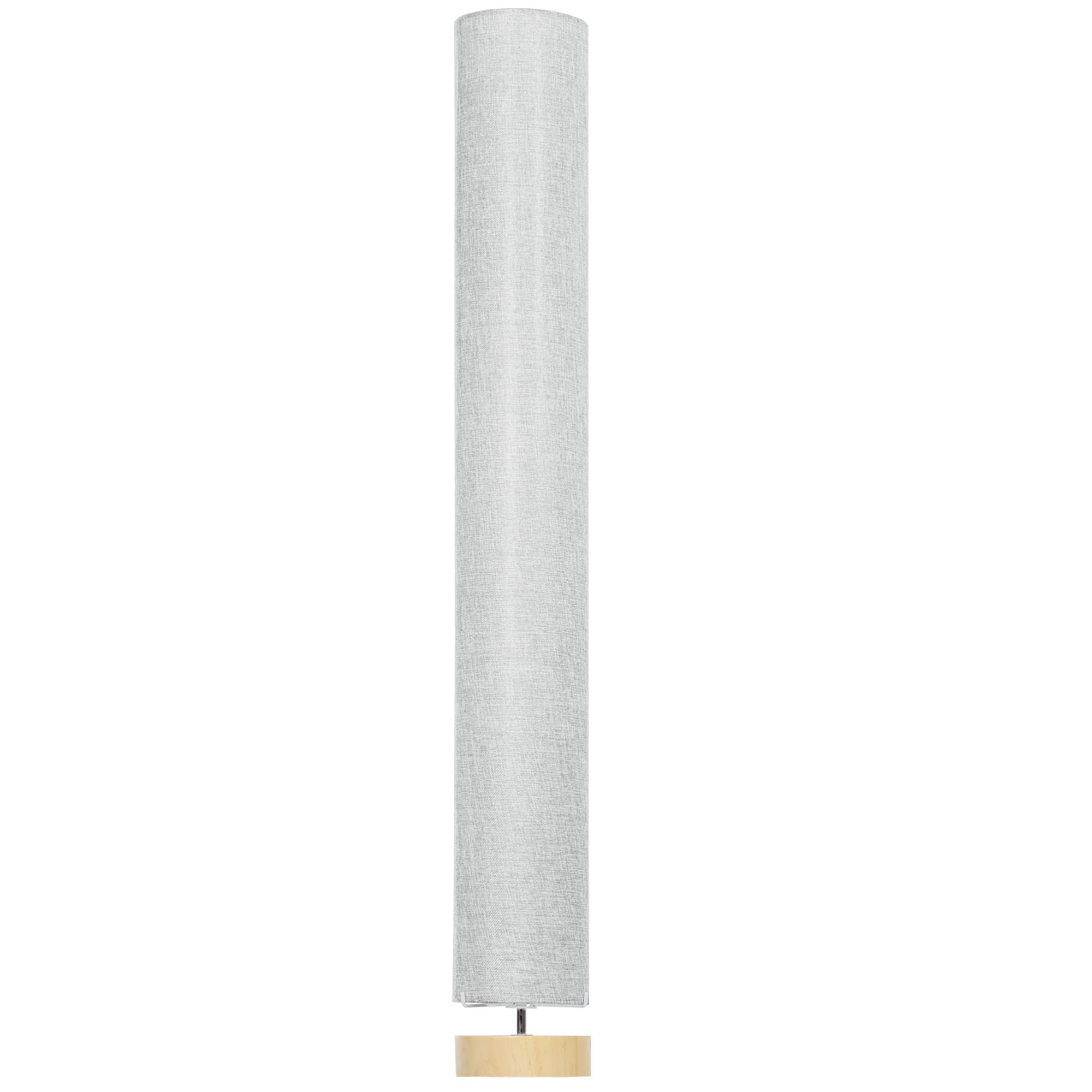 HOMCOM 120H cm Wooden Base Fabric Floor Lamp with Linen Fabric, Grey | Aosom UK