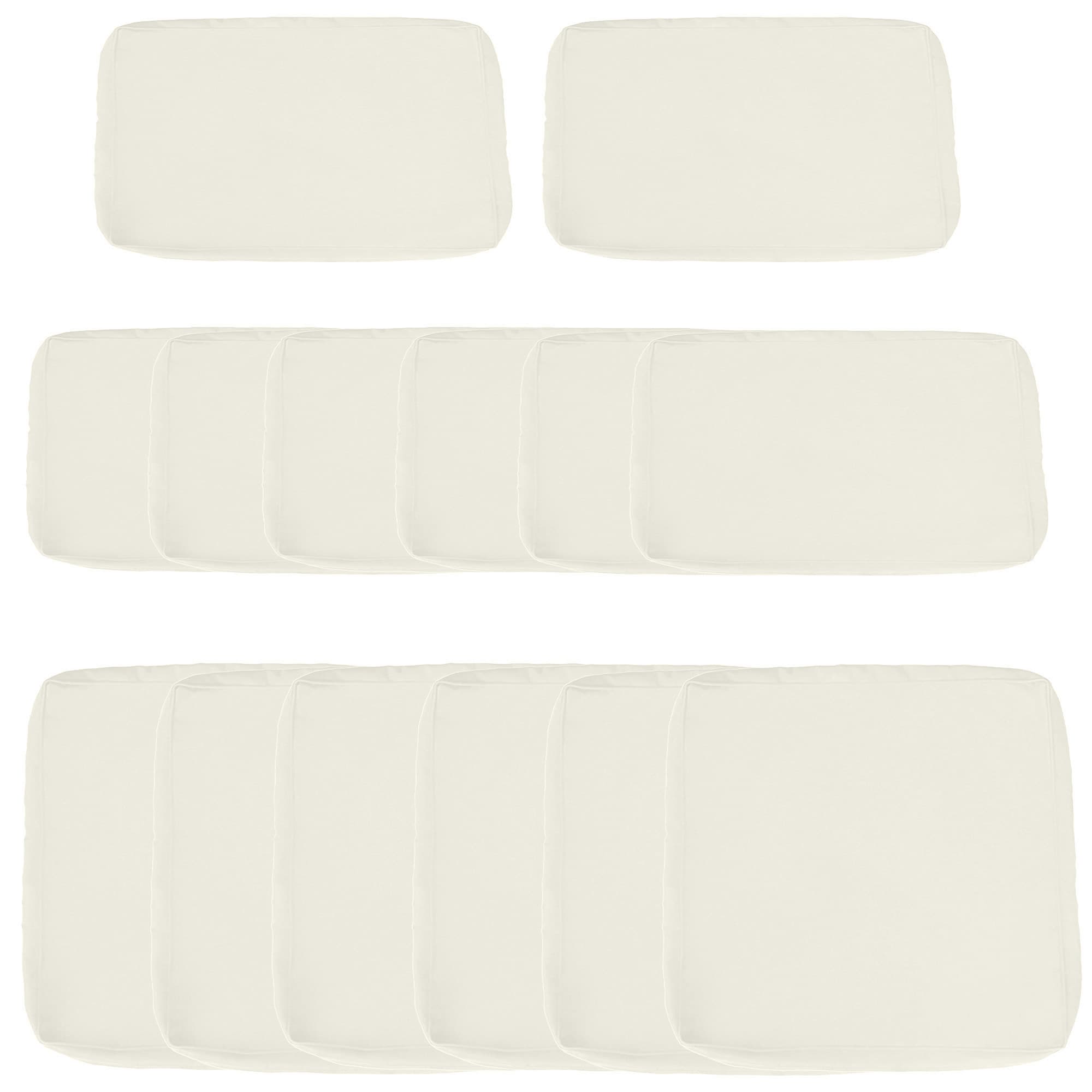 Outsunny Garden Rattan Sofa Seat Cushion Covers Replacement Outdoor, No Cushion Included, Beige