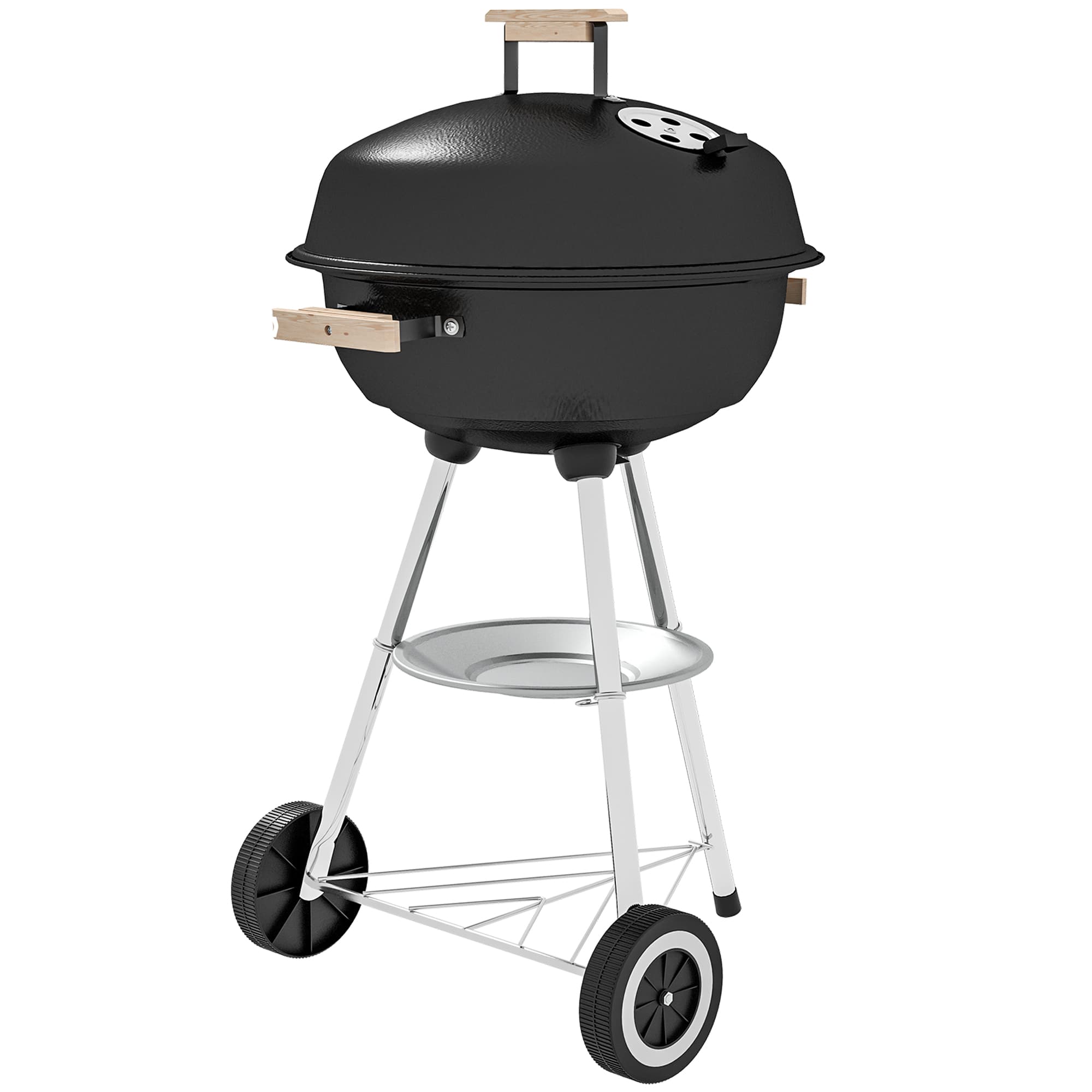 Outsunny BBQ Grill Charcoal Grill Portable Charcoal BBQ Round Kettle Grill Outdoor Heat Control Party Patio Barbecue | Aosom UK