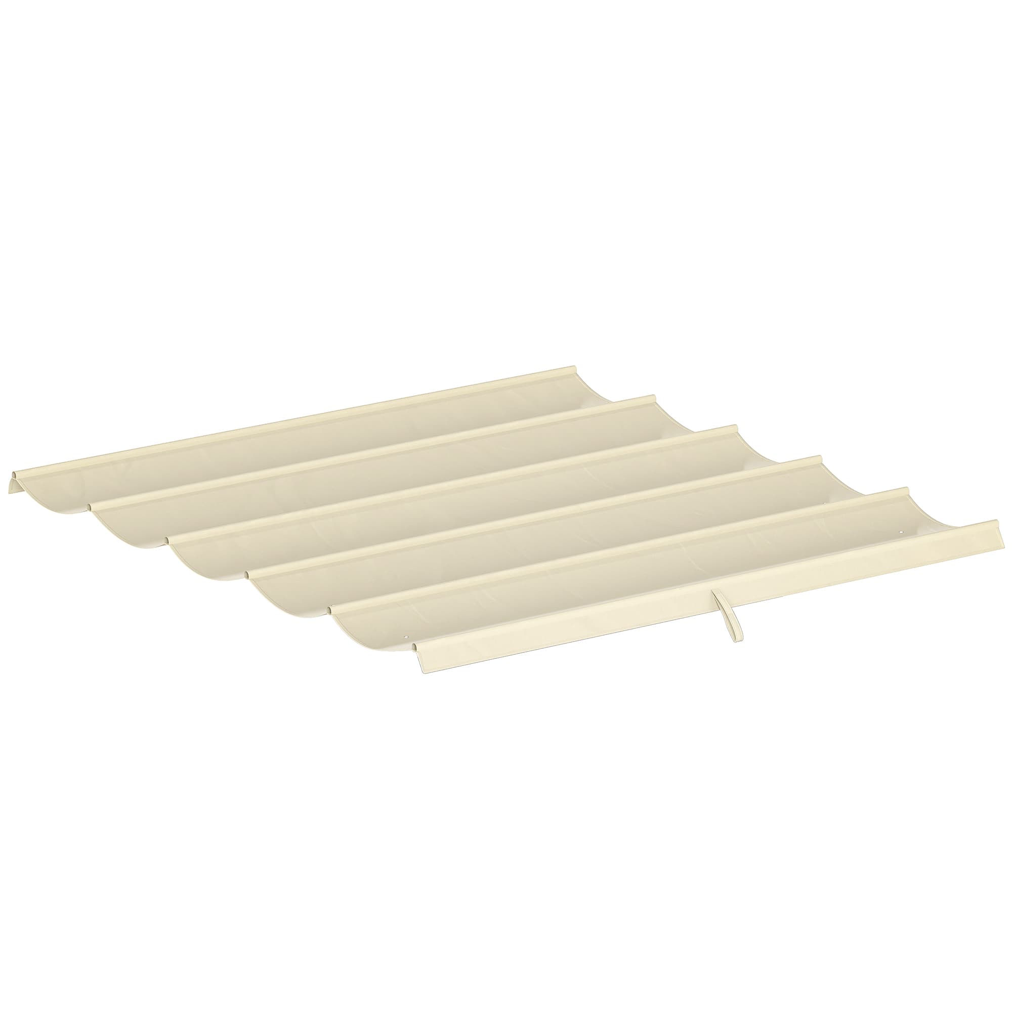 Outsunny Retractable Pergola Shade Cover, Replacement Canopy Fabric for 3 x 3 (m) Pergola, Gazebo Retractable Roof, Cream White