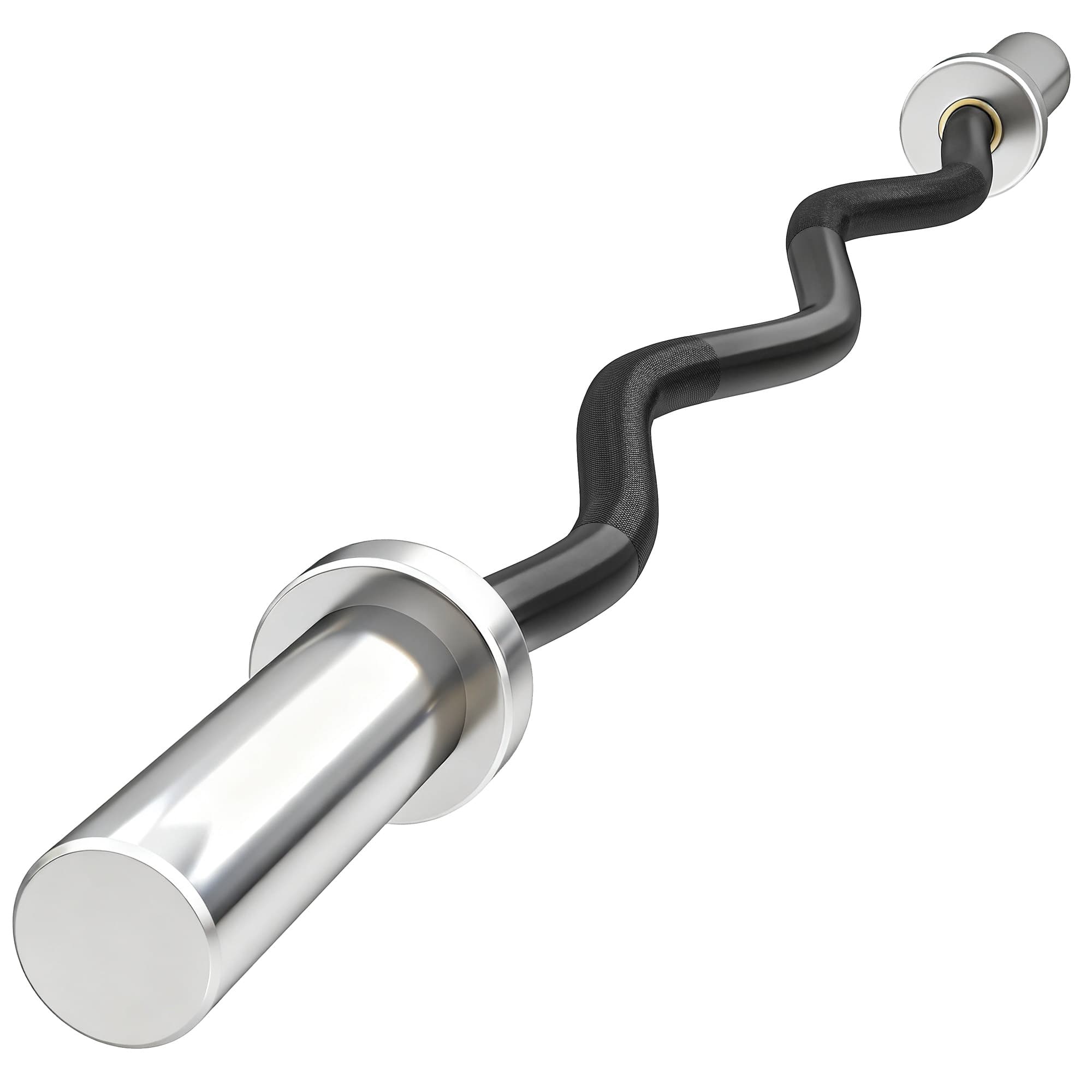SPORTNOW 4ft Olympic EZ Curl Bar, Barbell Bar for 2" Weight Plates with Non-Slip Hand Grip 120cm thumbnail 2