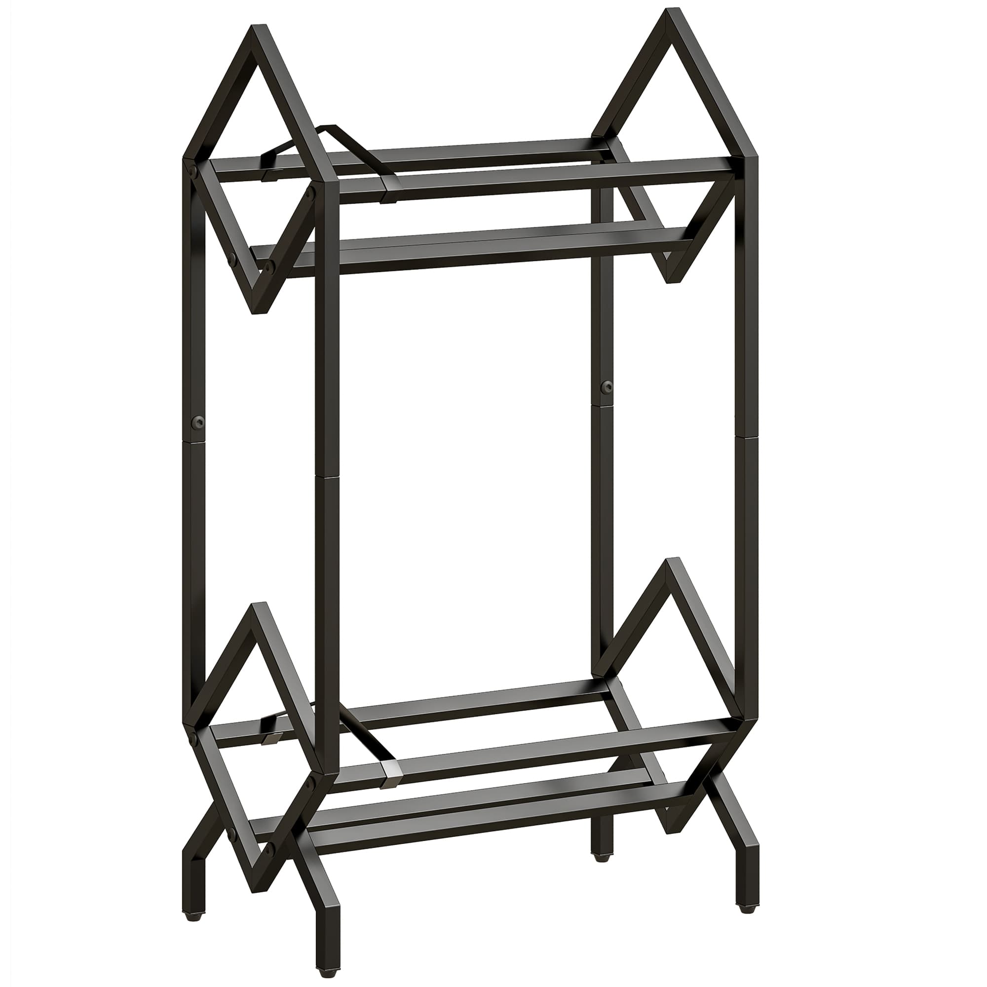 HOMCOM 50 CD Storage Rack, 2-Tier Metal CD Storage Unit, Free Standing, Easy to Assemble, Black