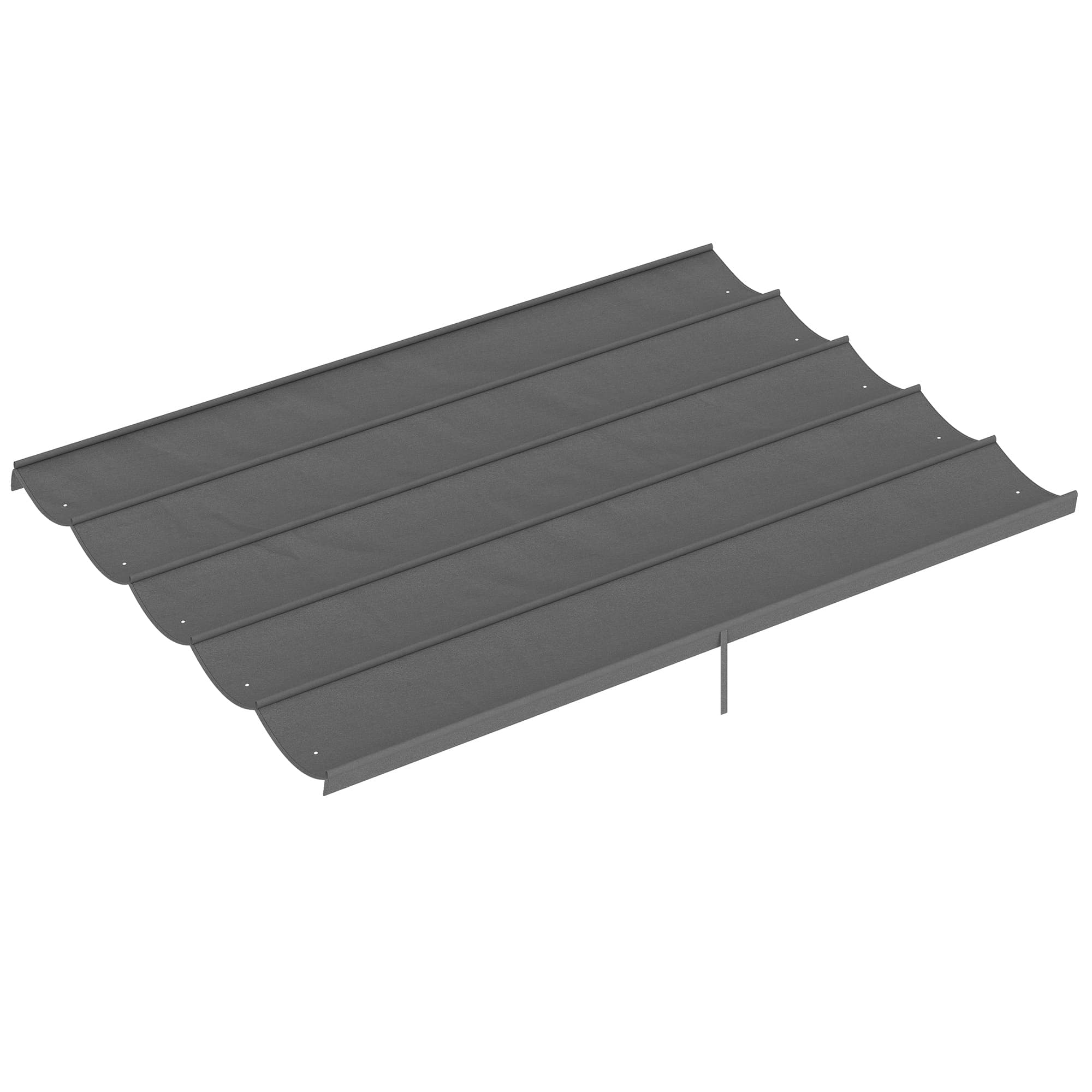 Outsunny Retractable Pergola Shade Cover, Replacement Canopy for 4 x 3 (m) Pergola, Retractable Roof, Light Grey