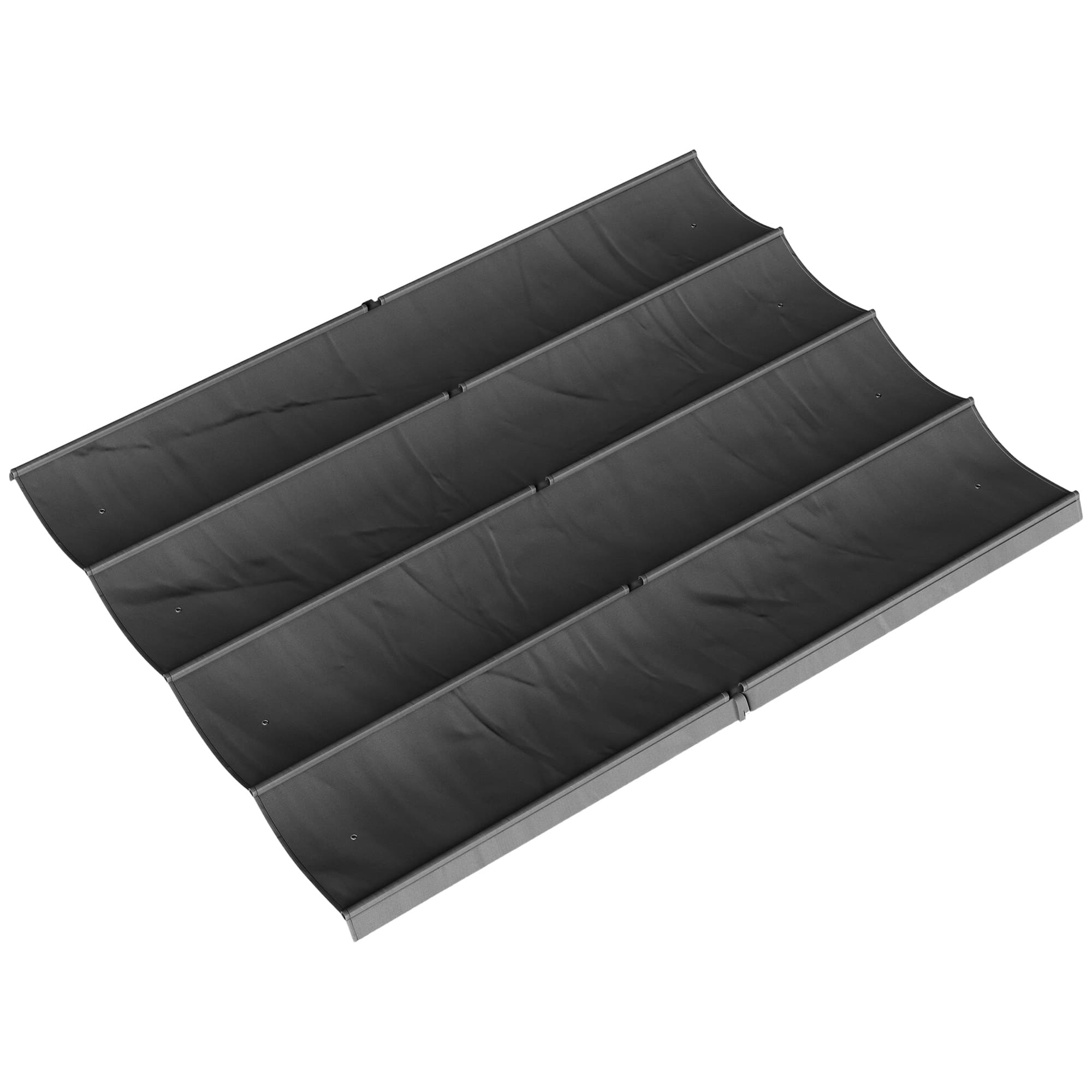 Outsunny Retractable Pergola Canopy Only, 3.92 x 3.5 m, UV30+ Replacement Canopy Cover for 4 x 3 m Pergola, Dark Grey