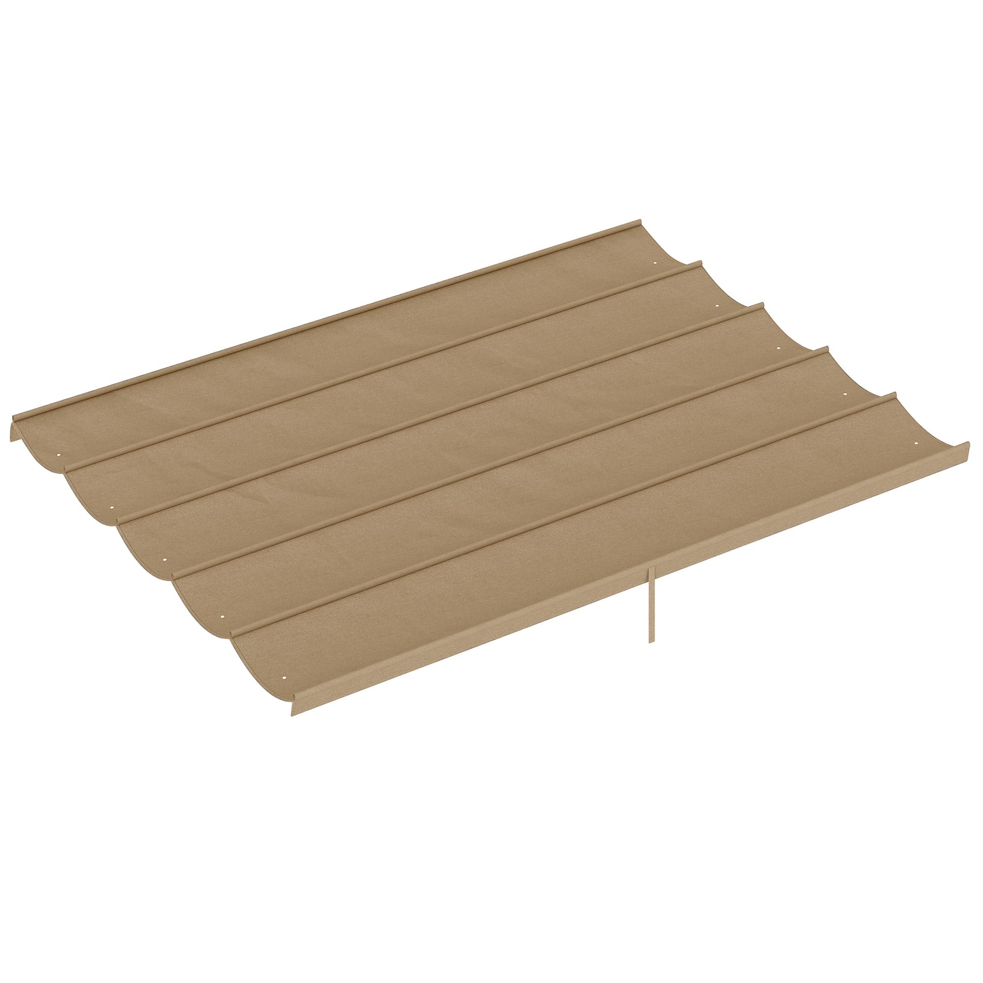Outsunny Retractable Pergola Shade Cover, Replacement Canopy for 4 x 3 (m) Pergola, Retractable Roof, Tan