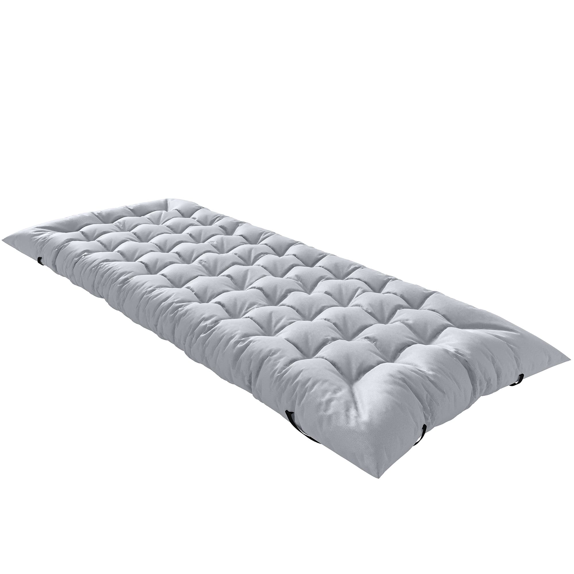 Outsunny Sleeping Mat, Foldable Camping Mattress Pad with Elastic Straps, Light Grey