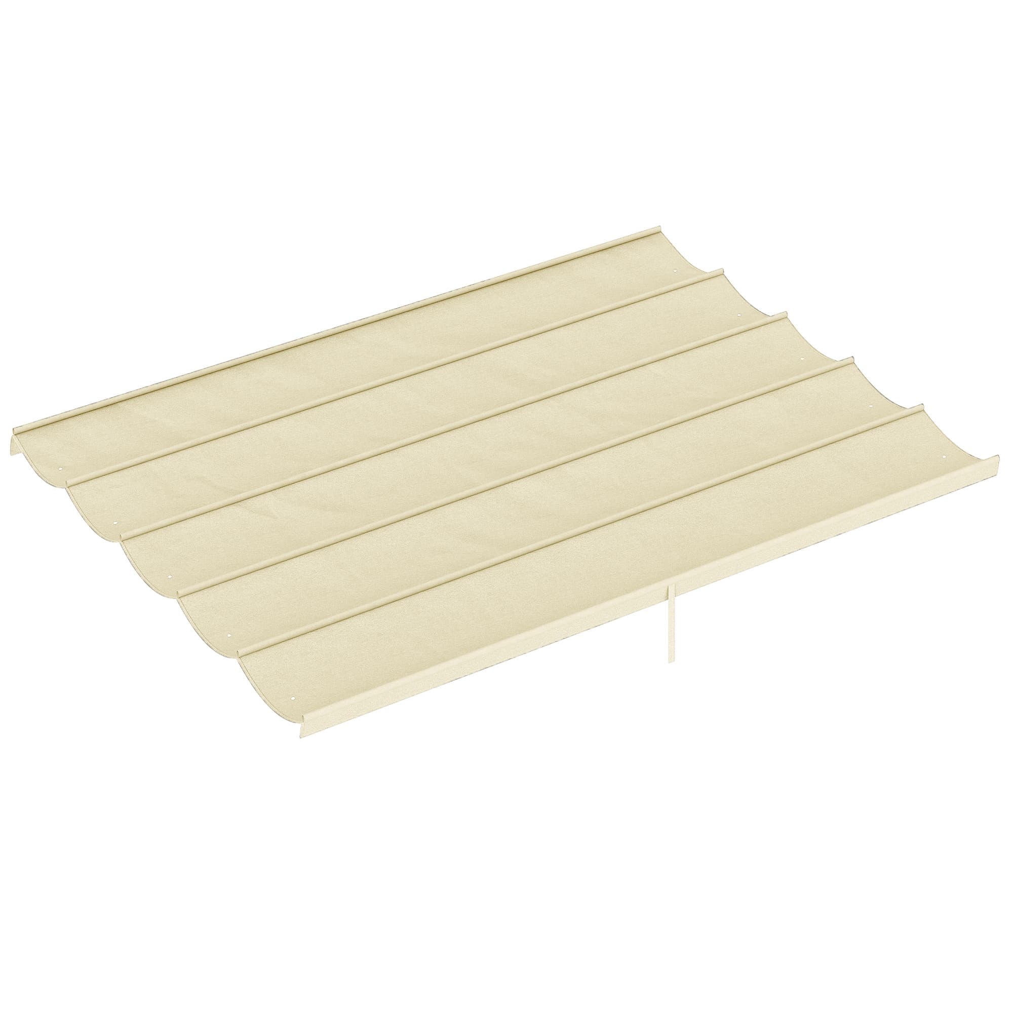 Outsunny Retractable Pergola Shade Cover, Replacement Canopy for 4 x 3 (m) Pergola, Retractable Roof, Cream White