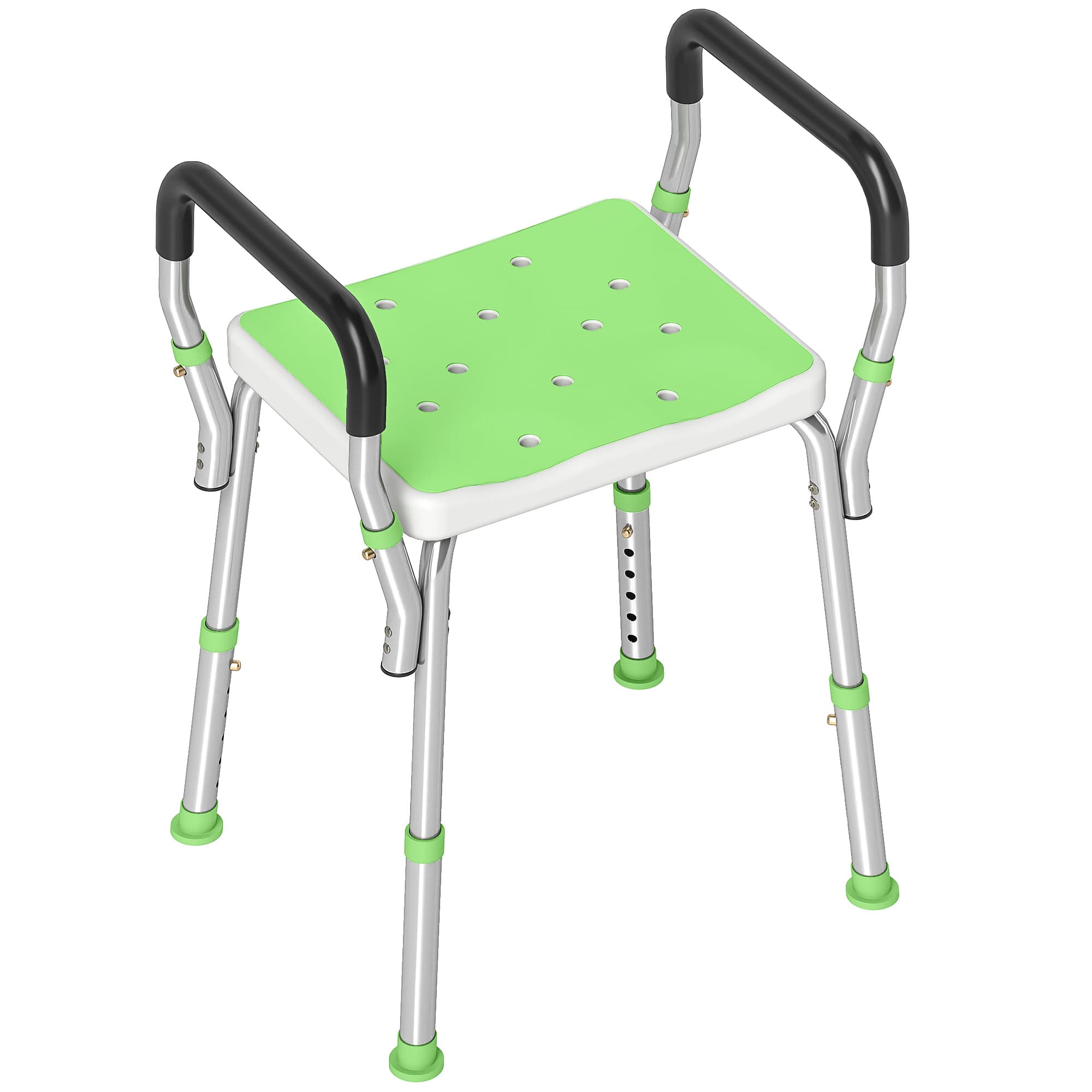 HOMCOM 57-69cm Aluminium Frame Bath Seat