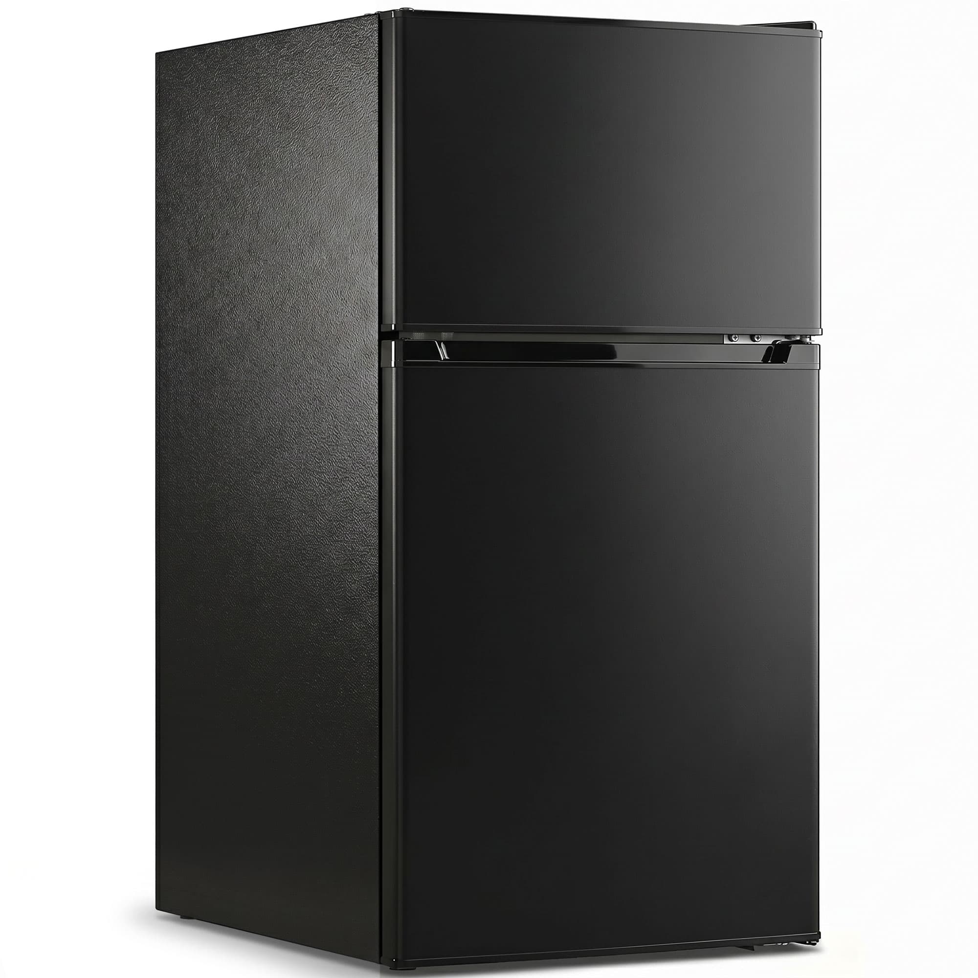HOMCOM 88L Under Counter Fridge Freezer, Small Refrigerator with 5-Setting, 3 Star Freezer Rating, Black