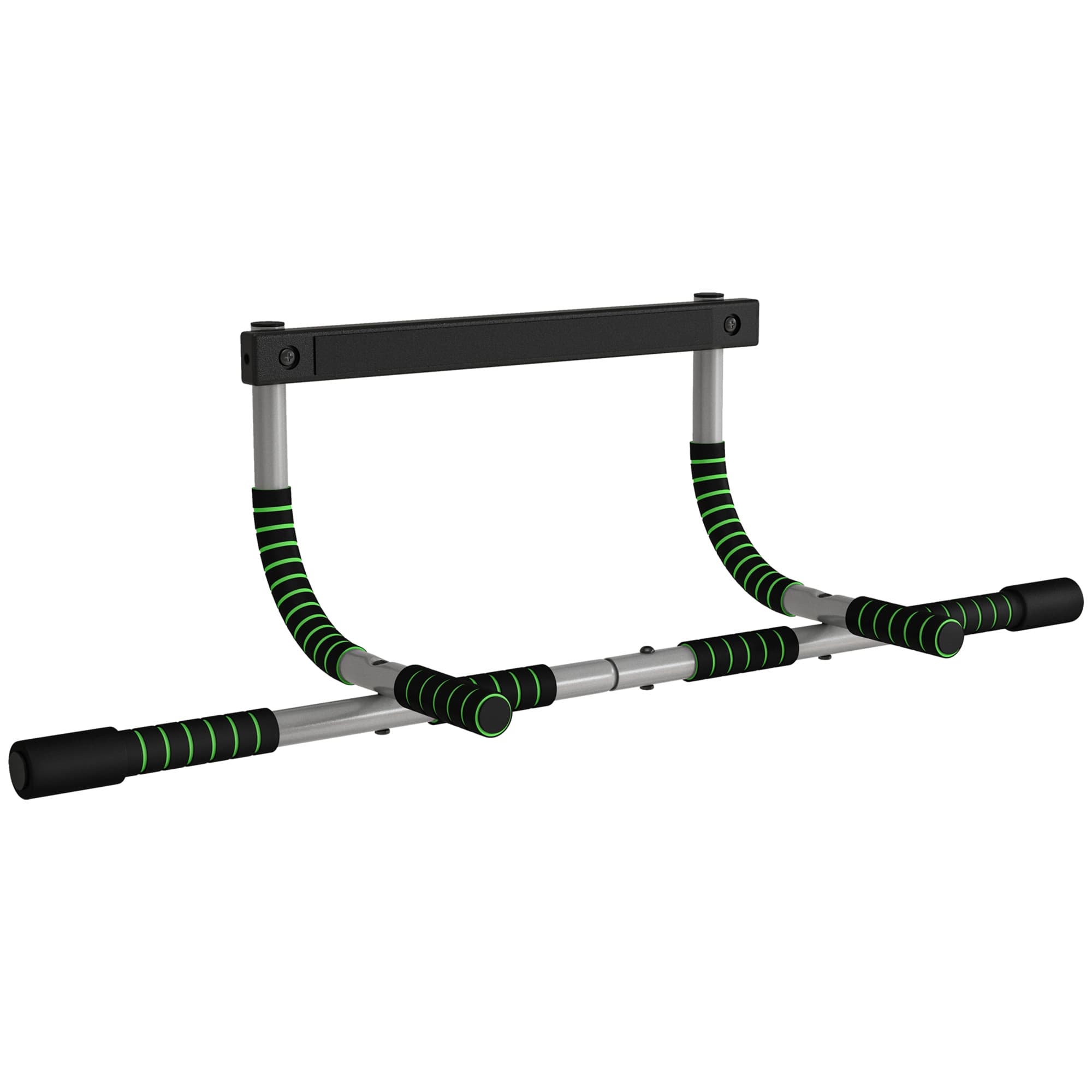 HOMCOM Pull-Up Bar for Doorway, Home Fitness Door Horizontal Bar Push up Bar for Indoor Gym Upper Body Workout, Green | Aosom UK