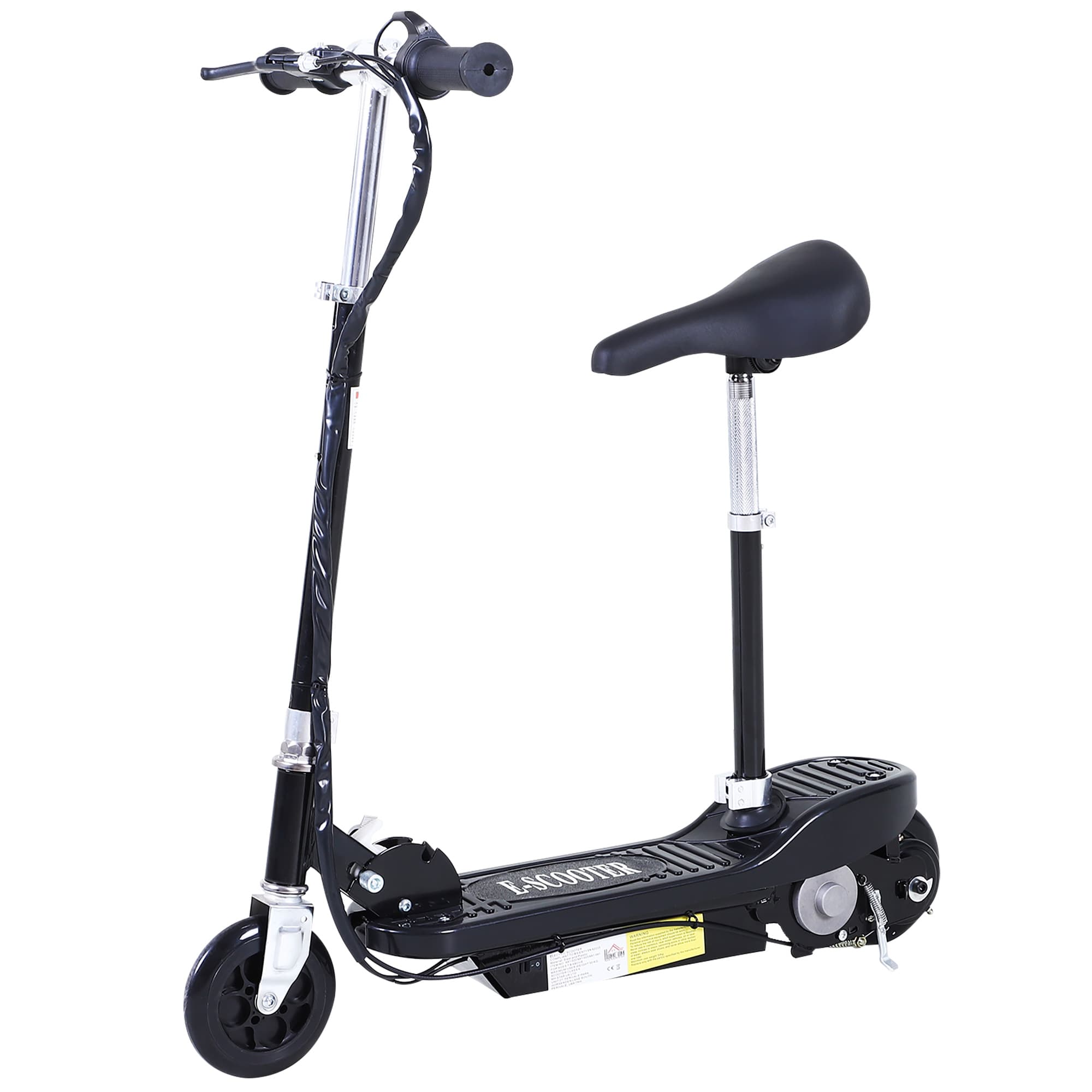 HOMCOM Outdoor Ride On Powered Scooter for kids Sporting Toy 120W Motor Bike 2 x 12V Battery - Black