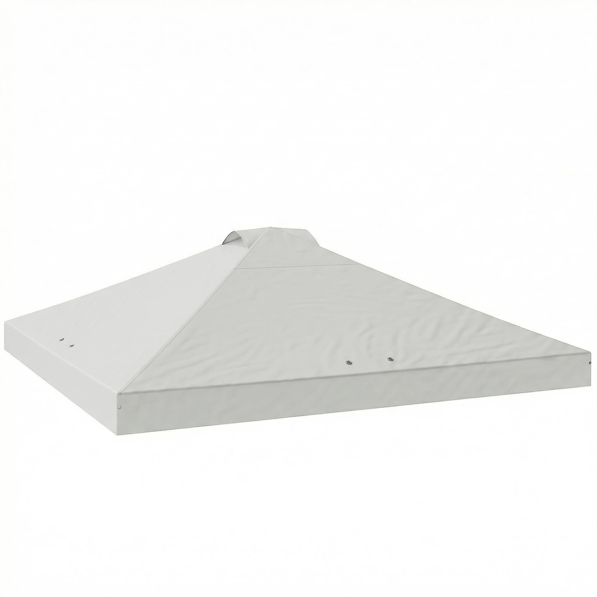 Outsunny Gazebo Roof Replacement UV50+ Waterproof Pop Up Canopy Cover with 8 Drainage Holes 3 x 3 m White