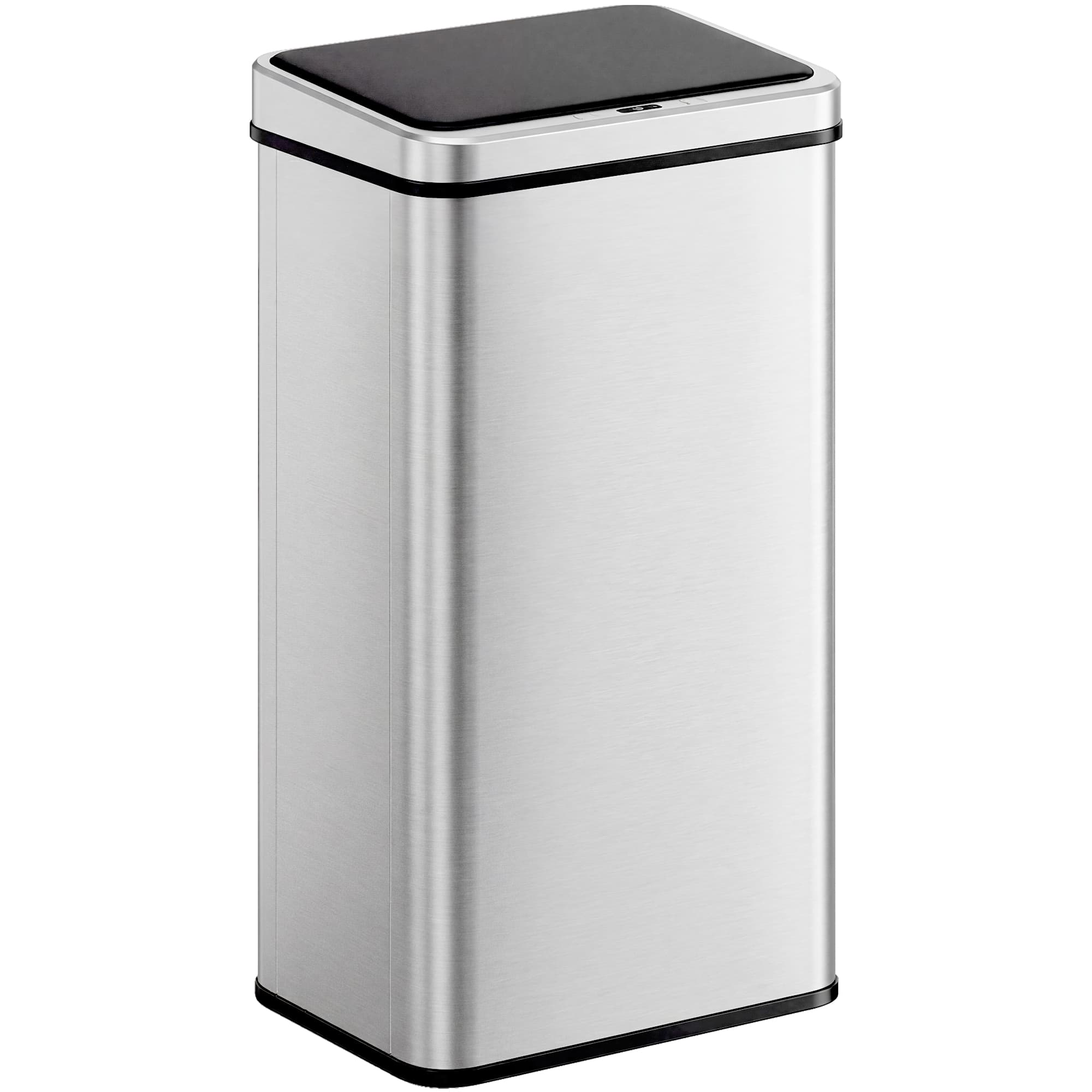 HOMCOM 50L Sensor Bin with Quiet Soft-Close Lid, Automatic Touchless Motion Sensor Kitchen Bin with Fingerprint Resistant Stainless Steel for Hygienic Gyms, Home Office Use, Silver Tone
