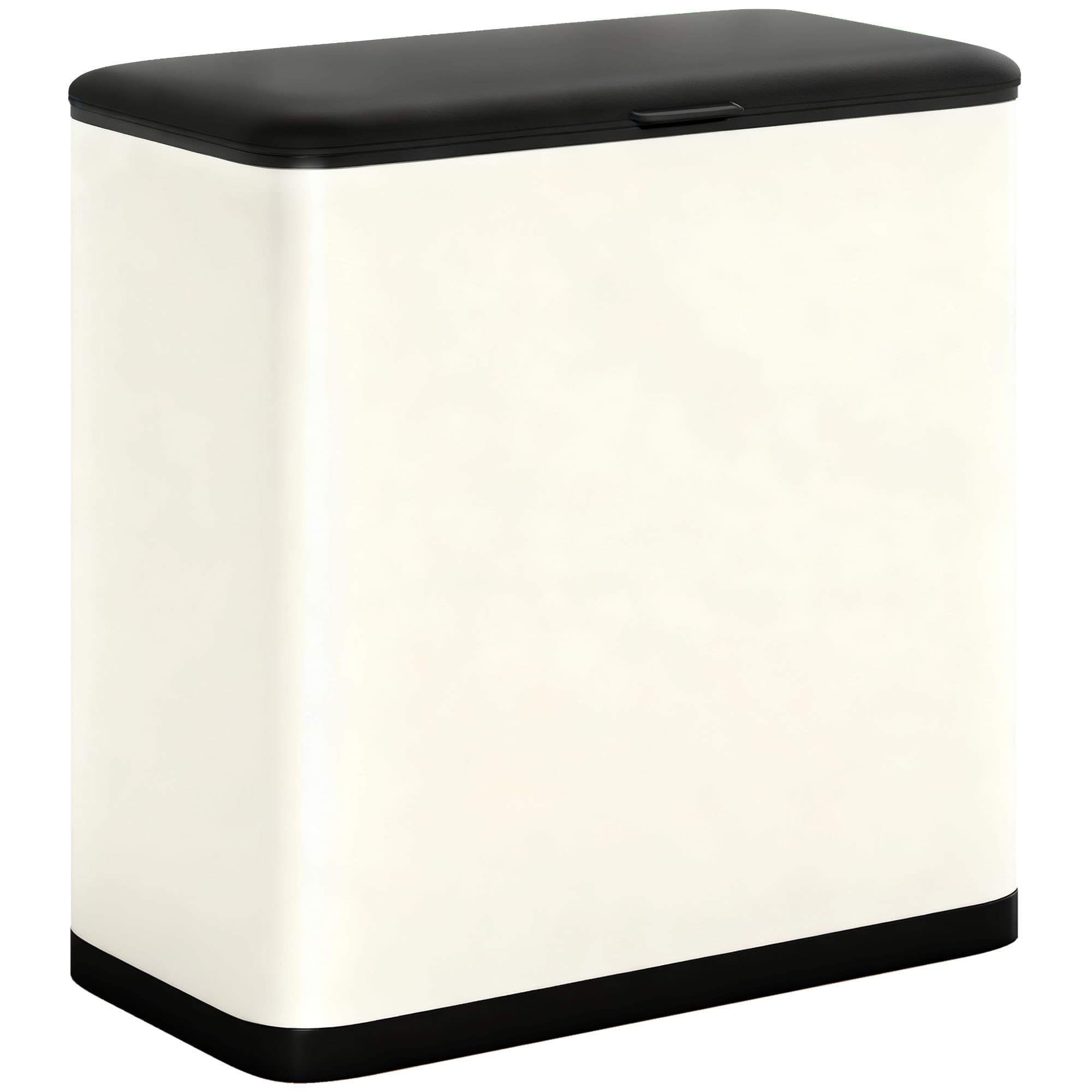 HOMCOM 8L Hanging Kitchen Bin, Rubbish bin with Lid and Removable Inner Bucket for Kitchen Cabinet Door, Under Sink, Office thumbnail 2