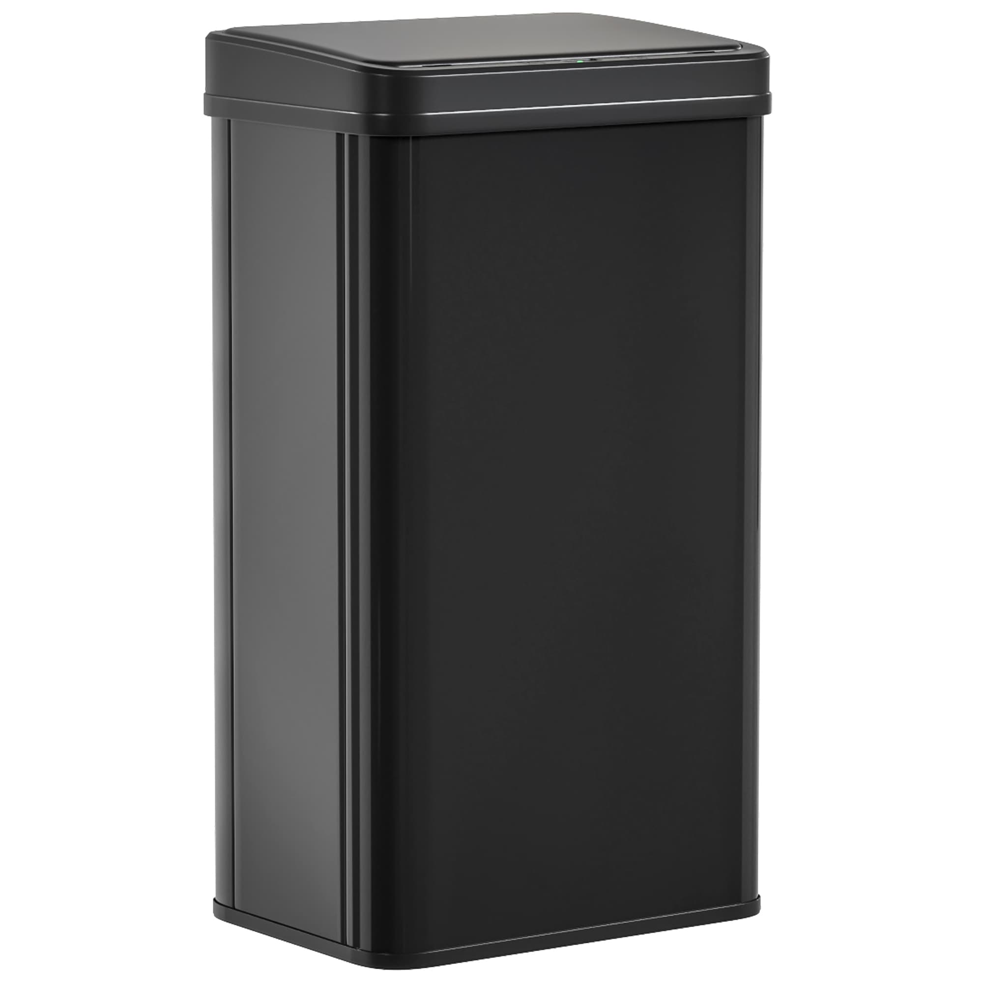 HOMCOM 50L Sensor Bin with Soft-Close Lid, Stainless Steel Automatic Touchless Motion Sensor Kitchen Bin, Black
