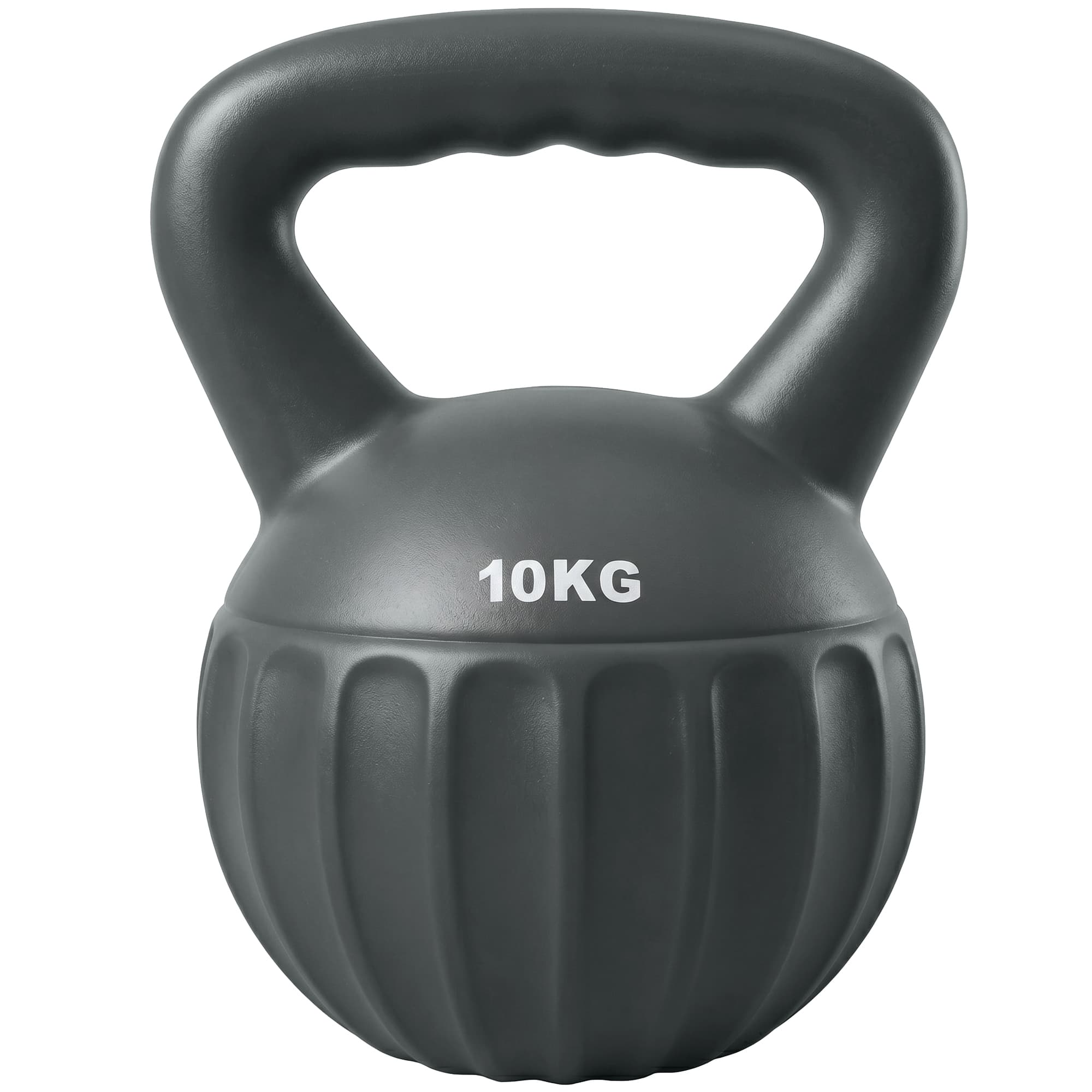 SPORTNOW Kettlebell for Strength Training Kettle Bell with Non-Slip Handle 10 kg Grey