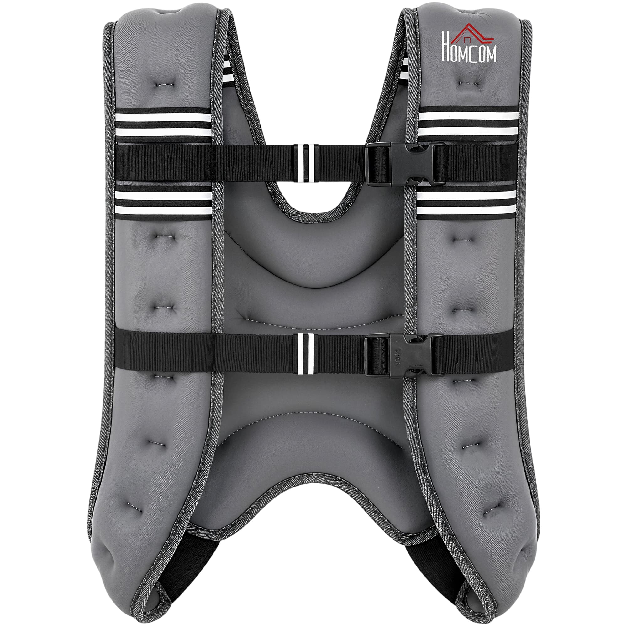 HOMCOM 8KG Weighted Vest, Running Weight Vest with Adjustable Strap, Convenient Pocket and Reflective Strips for Men and Women