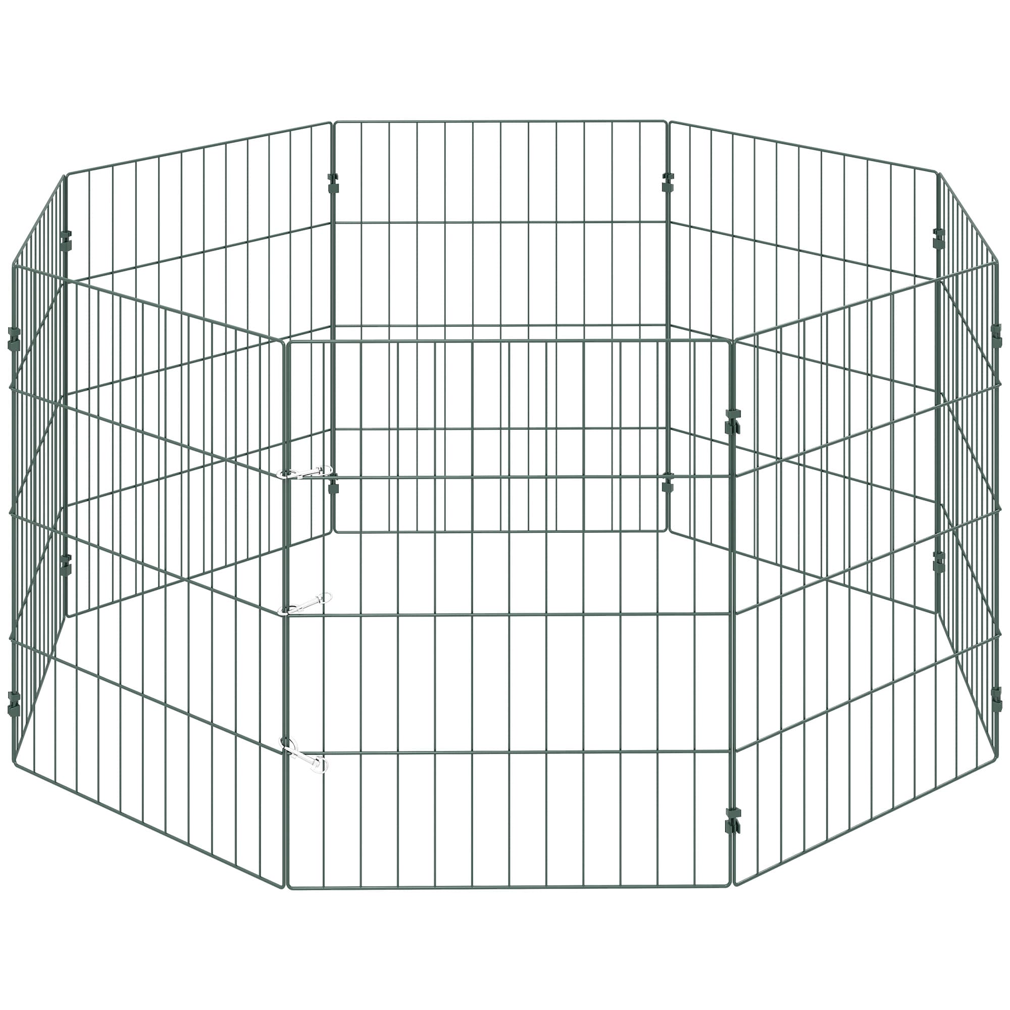 PawHut 8 Panel Pet Playpen for Small Dogs Indoor Outdoor 60 cm Height