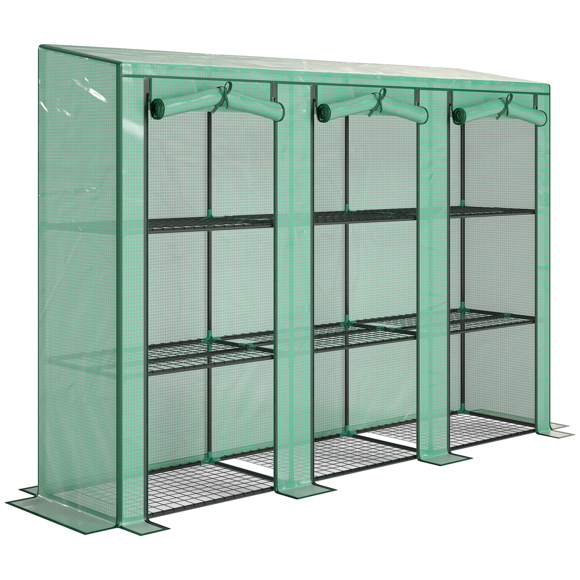 Outsunny 46 x 215cm Nine-Shelf Greenhouse