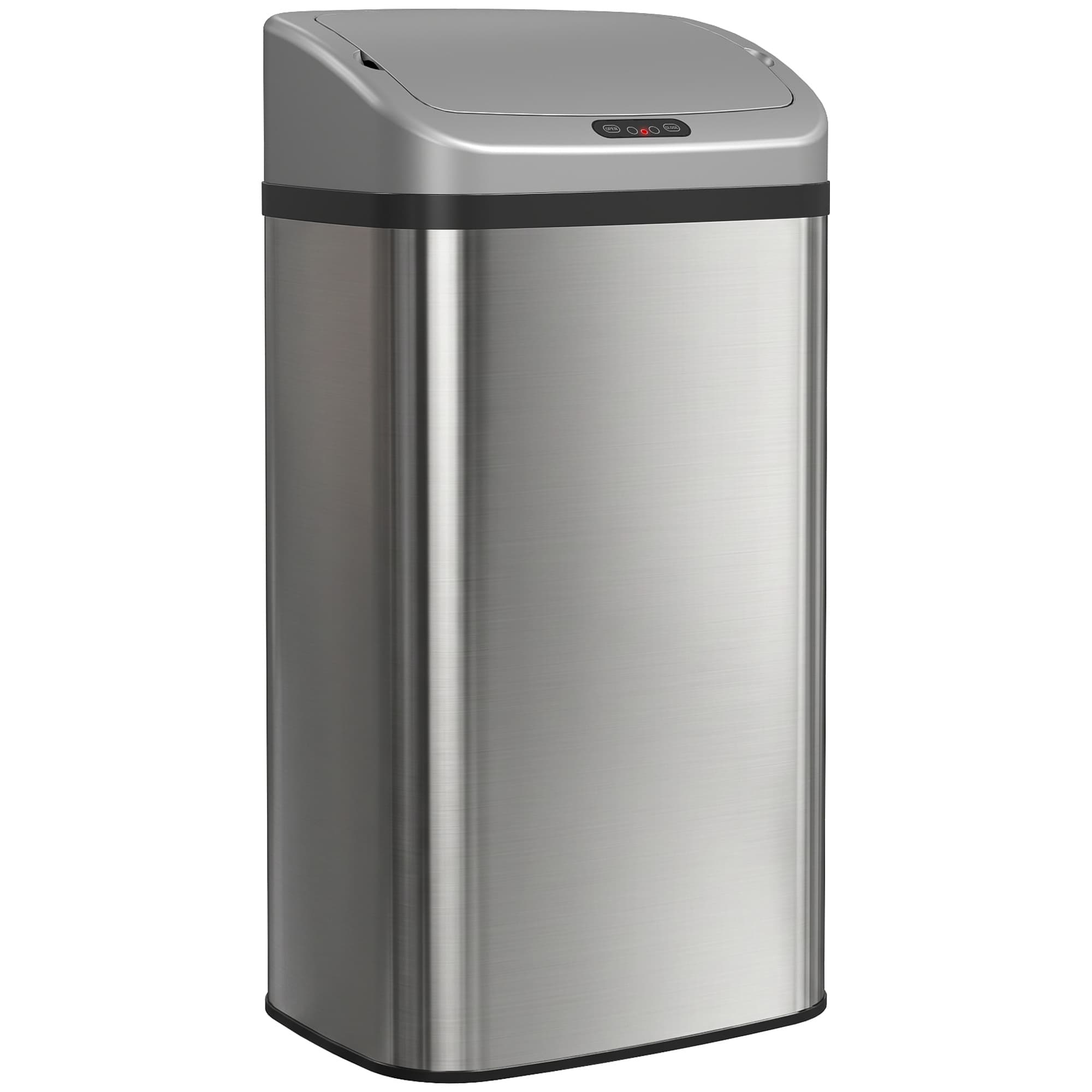 HOMCOM 48L Stainless Steel Sensor Bin - Silver-Tone