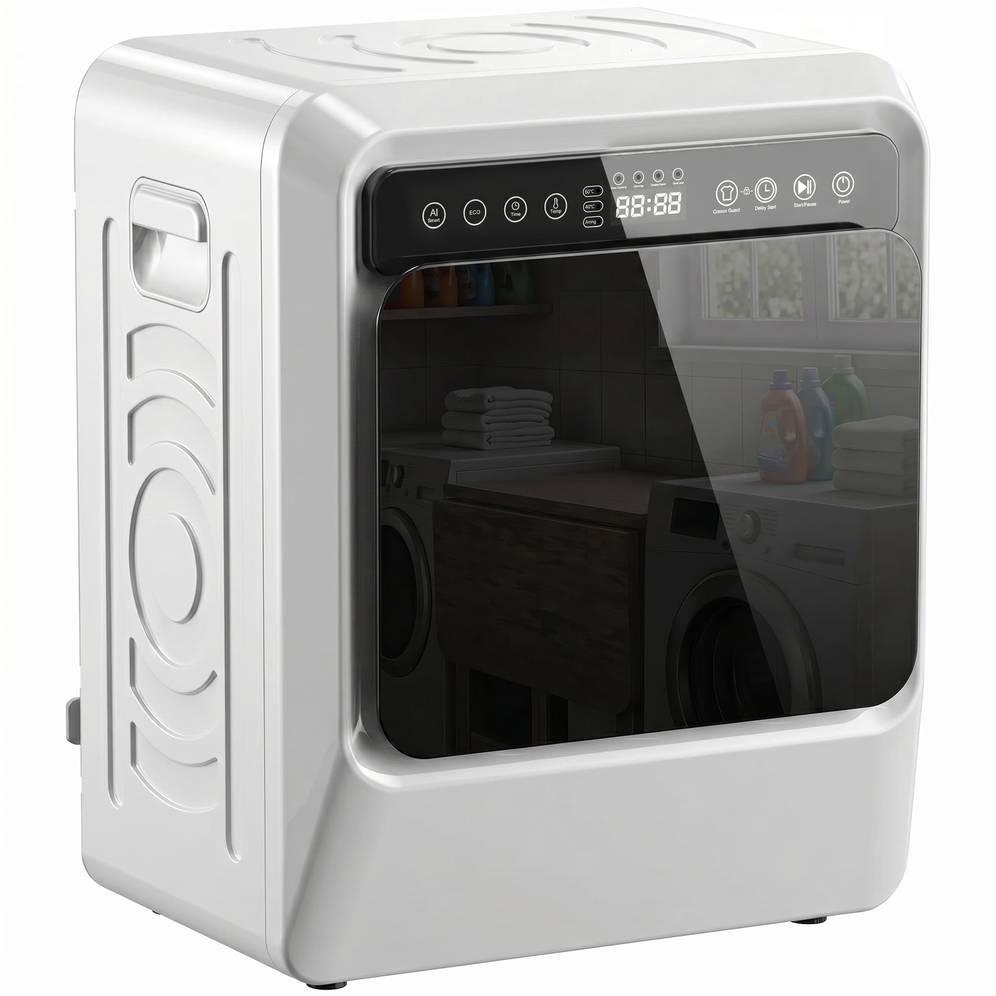 HOMCOM 5kg Vented Tumble Dryer, 1000W Compact Tumble Dryer with Smart Drying, Freestanding Stackable Clothes Drying Machine