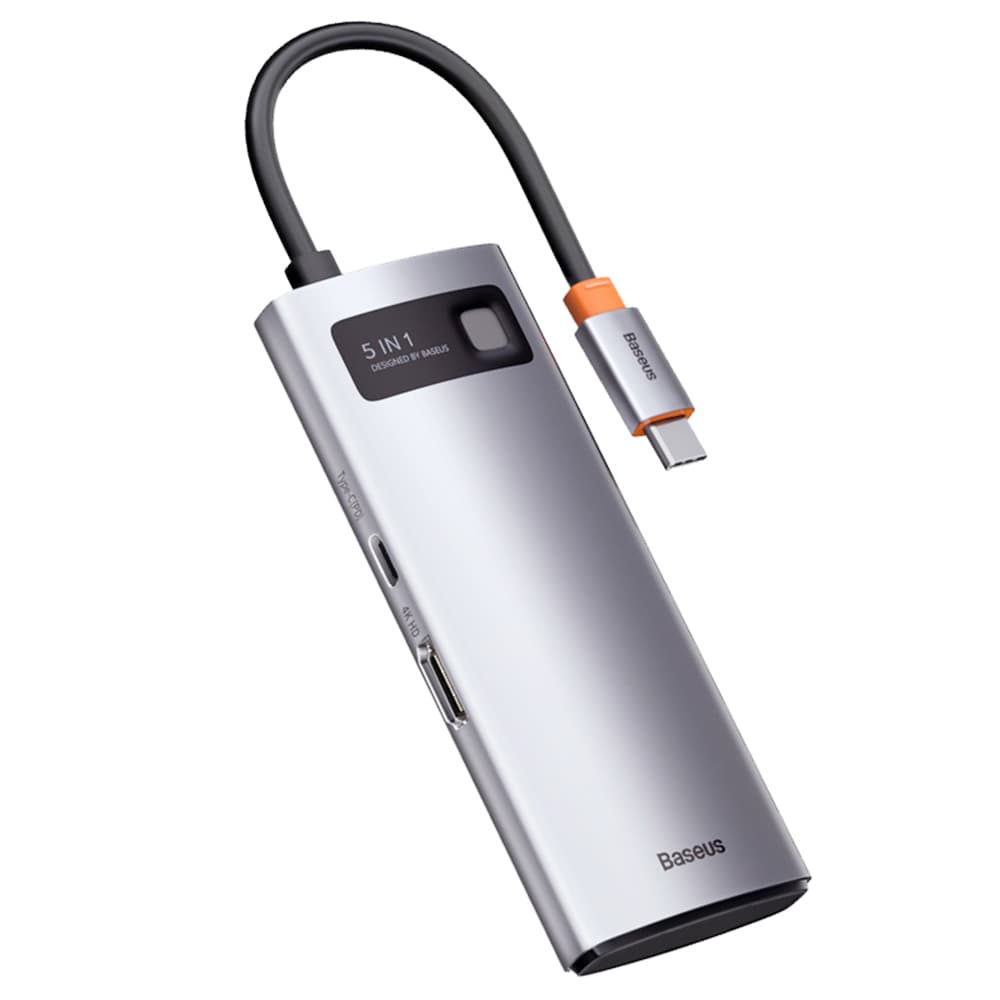 Baseus 6-in-1 Type-C USB 3.0 HUB Adapter for Laptop Tablet Phone - Gray thumbnail 2