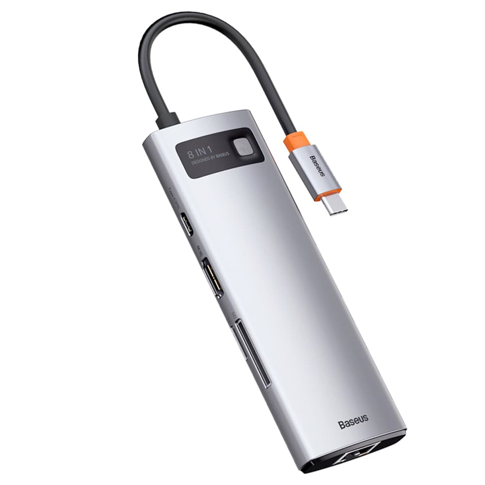 Baseus 6-in-1 Type-C USB 3.0 HUB Adapter for Laptop Tablet Phone - Gray thumbnail 3