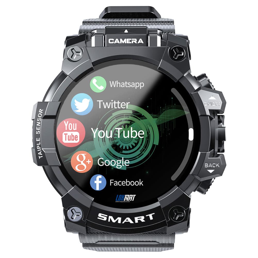 LOKMAT APPLLP 6 Smart Watch 4G WiFi Tel Watch with Camera GPS Sports Watch with Touch Screen for Android iOS Black thumbnail 2