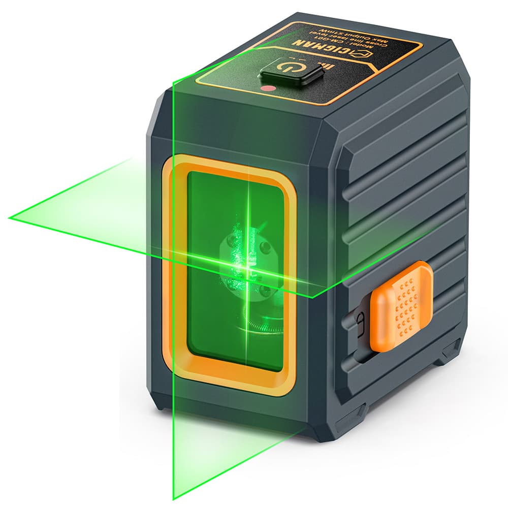 CIGMAN CM-G01 2-liniowa poziomica laserowa, samopoziomująca, uchwyt magnetyczny 360°