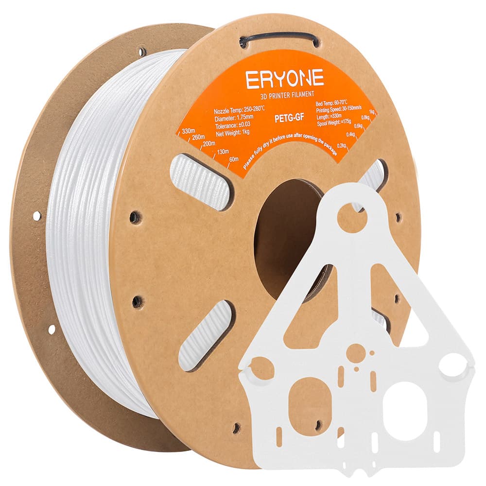 ERYONE Włókno szklane PETG Filament, 1 kg - biały