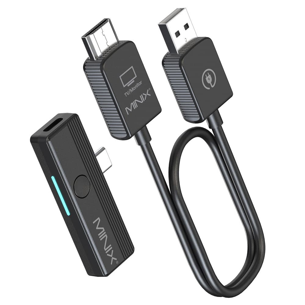 MINIX C1 Plus USB-C do HDMI Bezprzewodowy klucz sprzętowy, transmisja 165ft/50m, Plug and Play