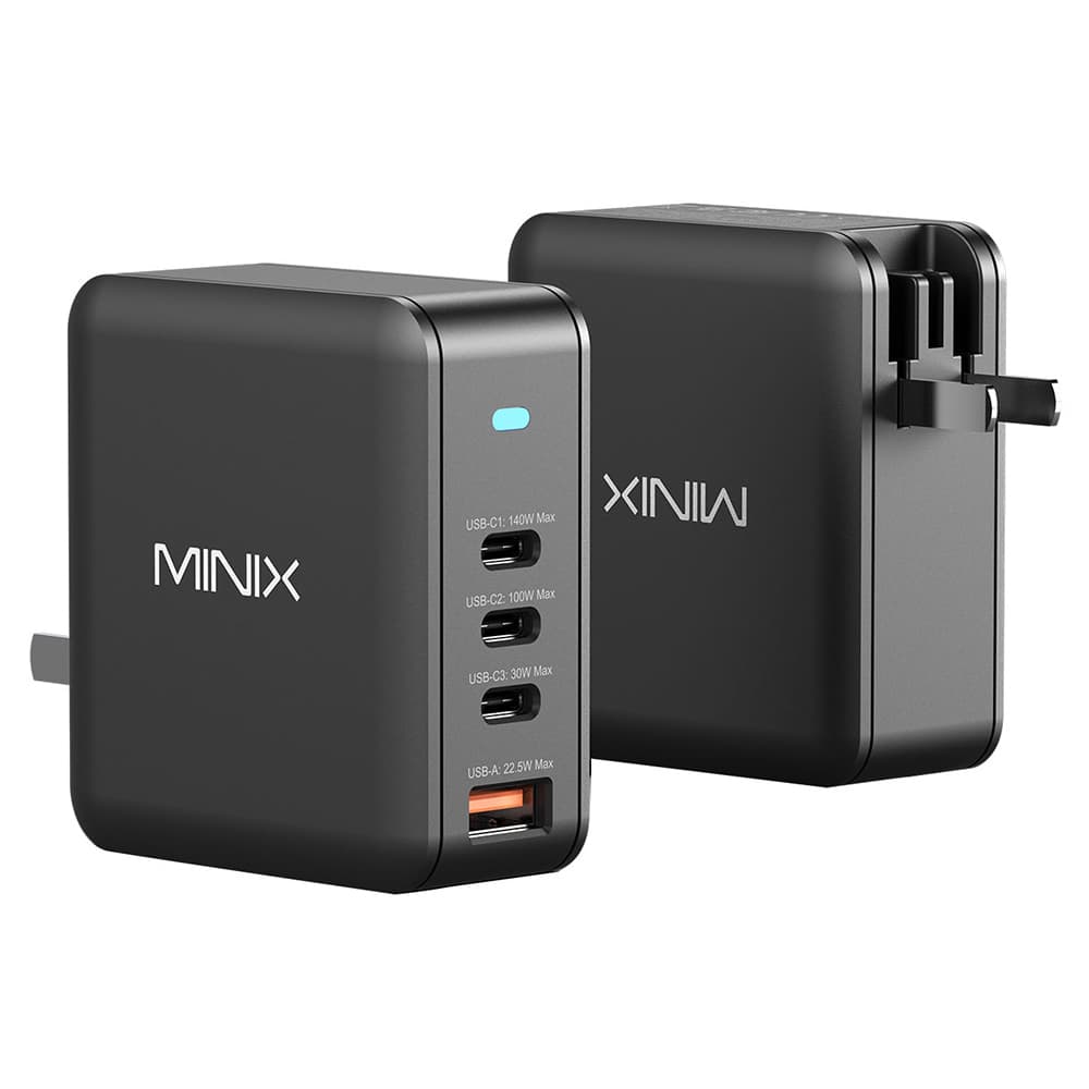 Ładowarka ścienna MINIX P165 GaN, 3*USB-C, 1*USB-A