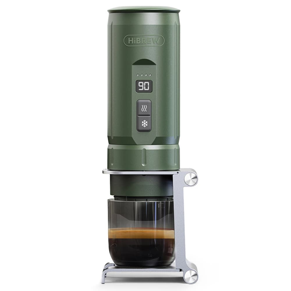 HiBREW H4C Portable Espresso Maker, Handheld Manual Coffee Machine for Camping, Travel & Home Use, Green - Classic thumbnail 2