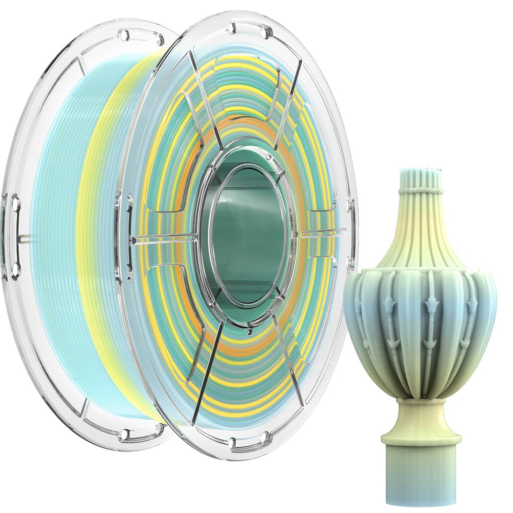 Filament PETG Mecpow High Speed, 1 kg – niebiesko-biało-pomarańczowy