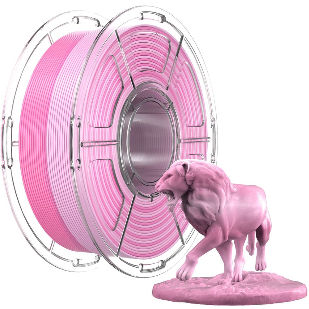 Filament PETG Mecpow High Speed, 1 kg - różowo-biały