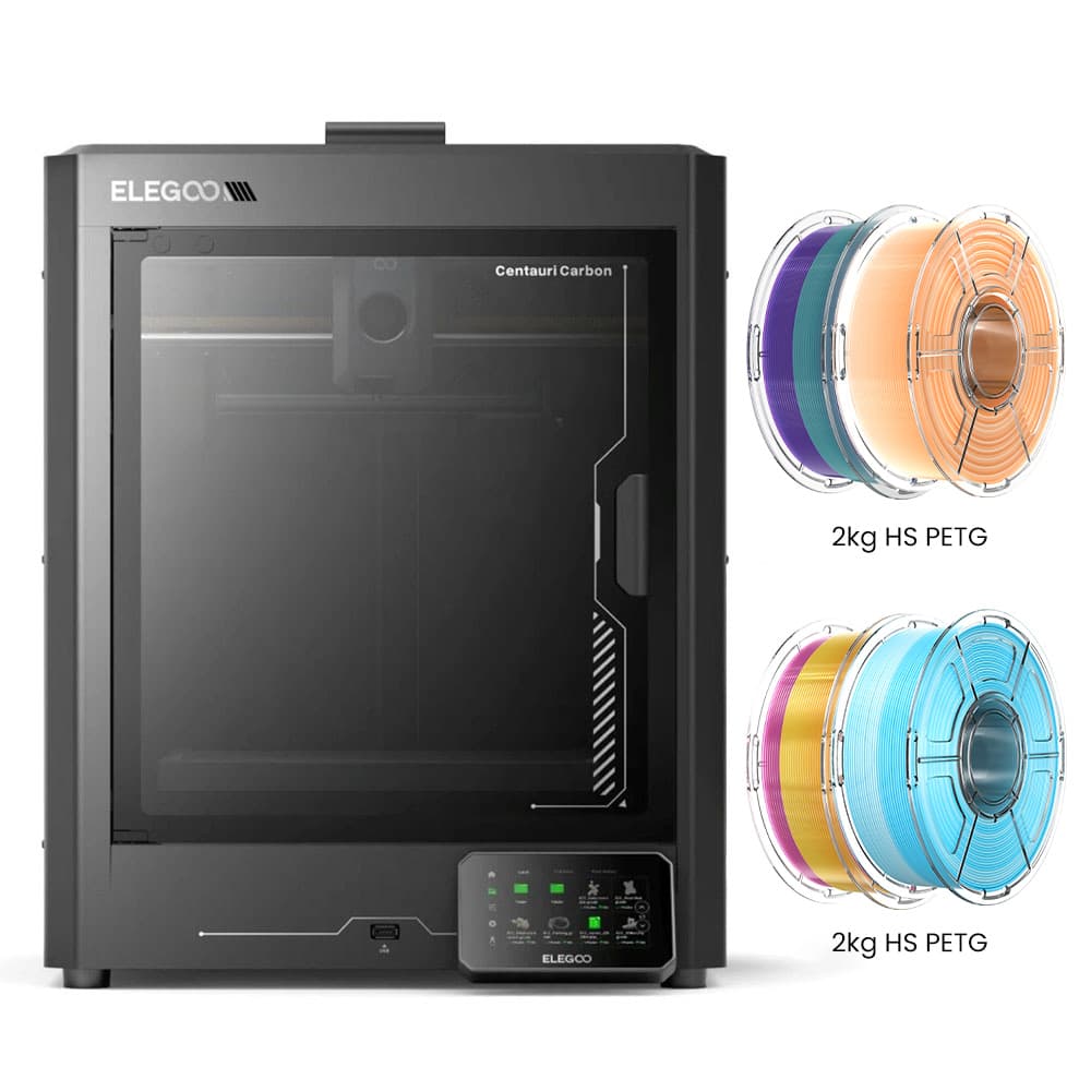 Drukarka 3D Elegoo Centauri Carbon 4 kg HS PETG Filament - pomarańczowo-biały/niebiesko-biały/różowo-żółty/zielono-fioletowy