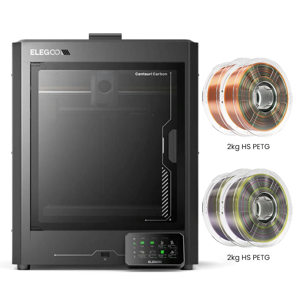 Drukarka 3D Elegoo Centauri Carbon 4 kg HS PETG Filament - Transparent Rainbow