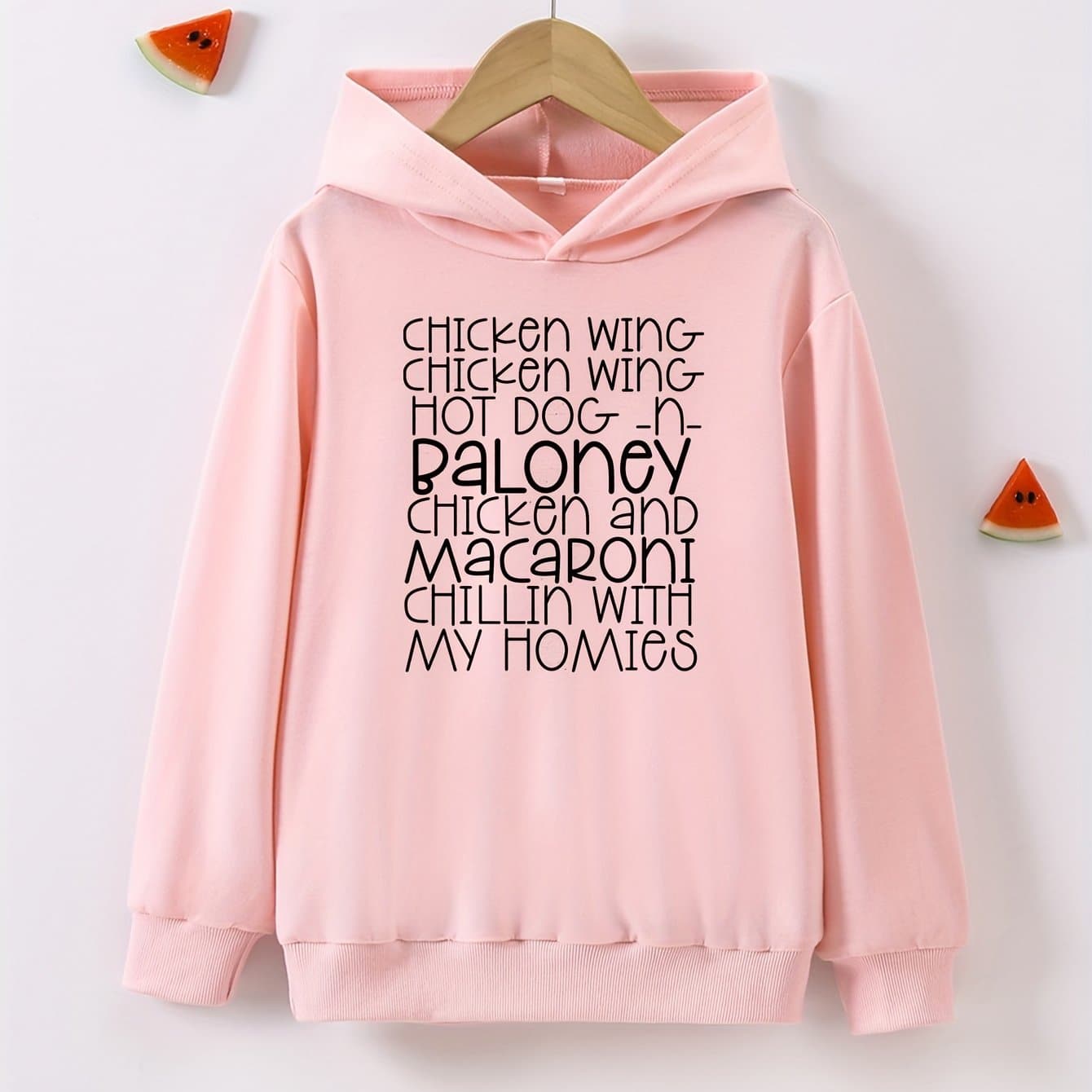 TEMU Girls' Long-sleeve Hooded Sweatshirt With Letters For Spring And Autumn