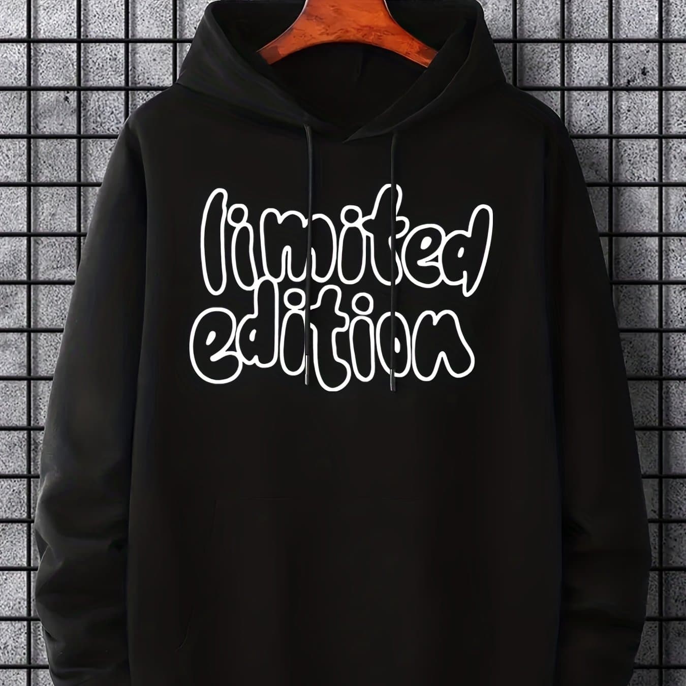 TEMU Men's Printed Drawstring Hoodie Sweatshirt
