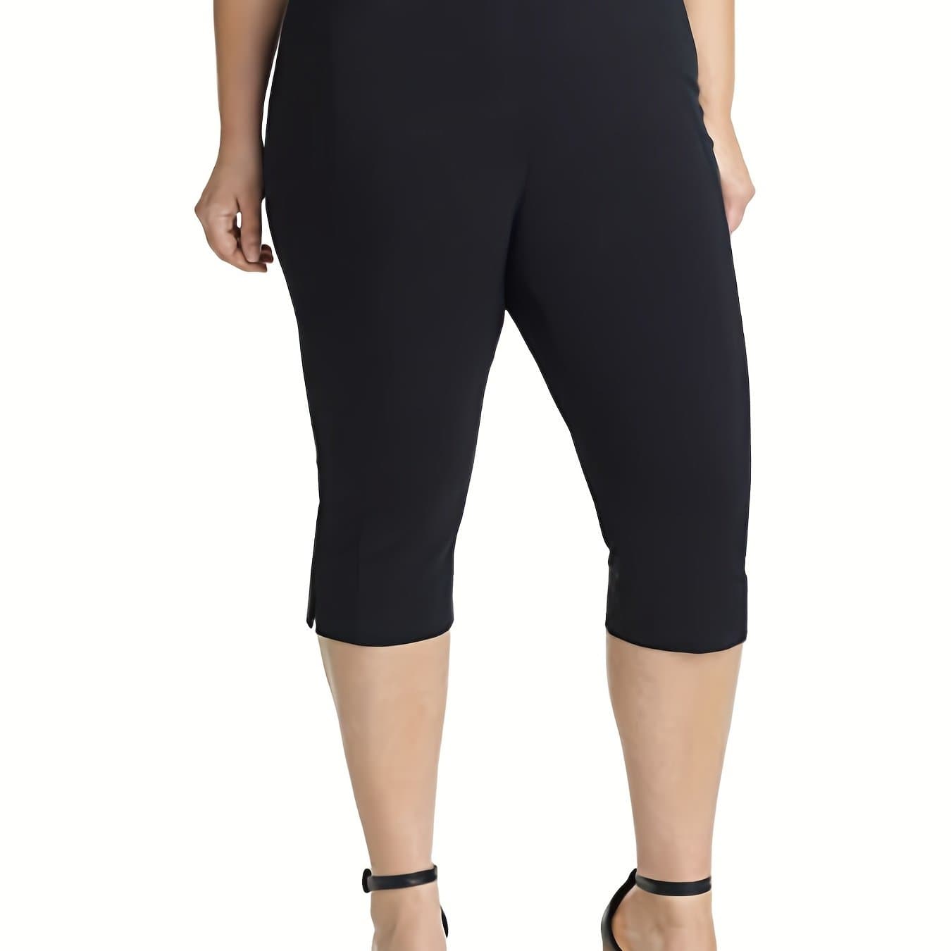 TEMU Plus Size Solid Color Shorts
