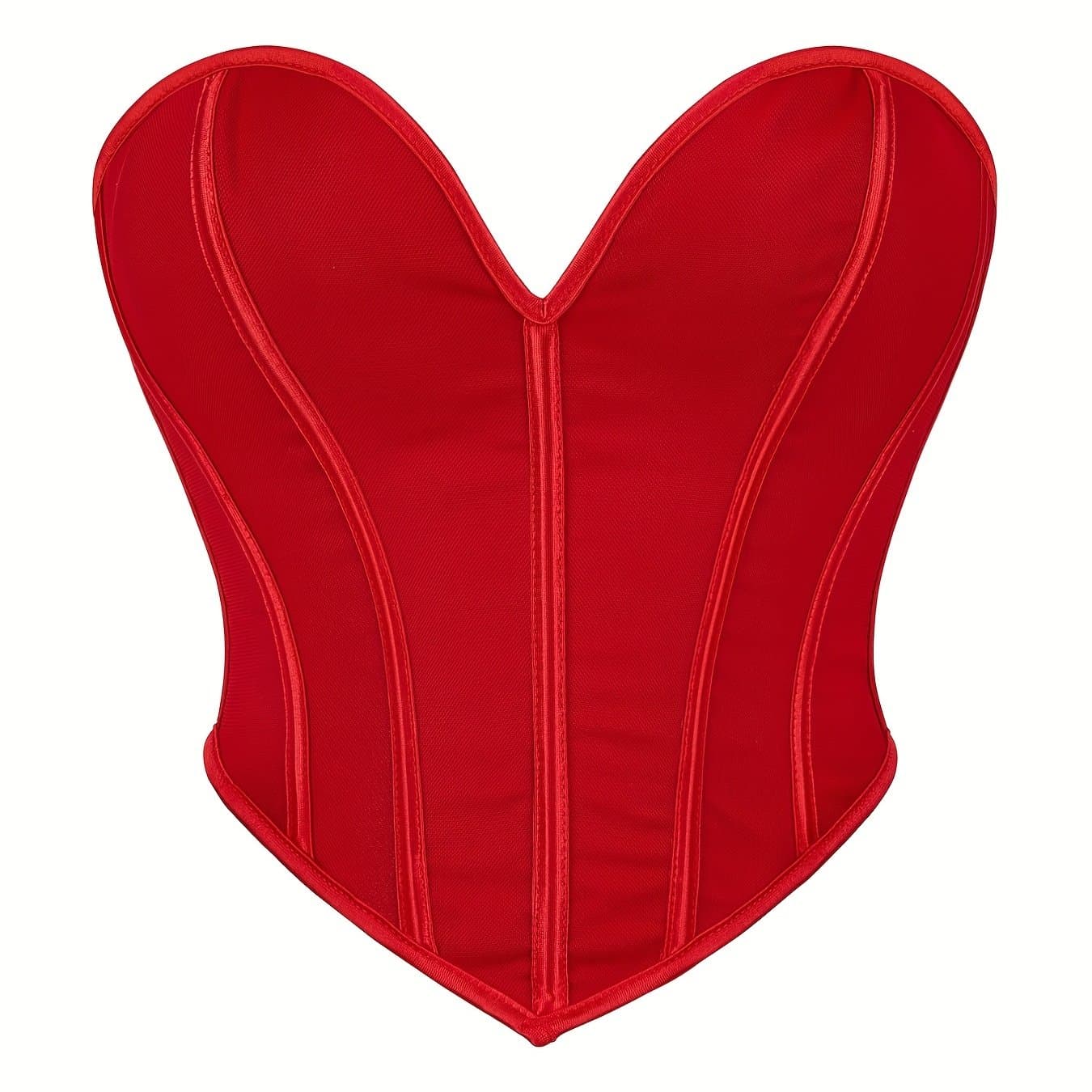 TEMU Strapless Solid Corset Bustier, Tummy Control Lace Up Body Shaper, Women's Lingerie & Shapewear